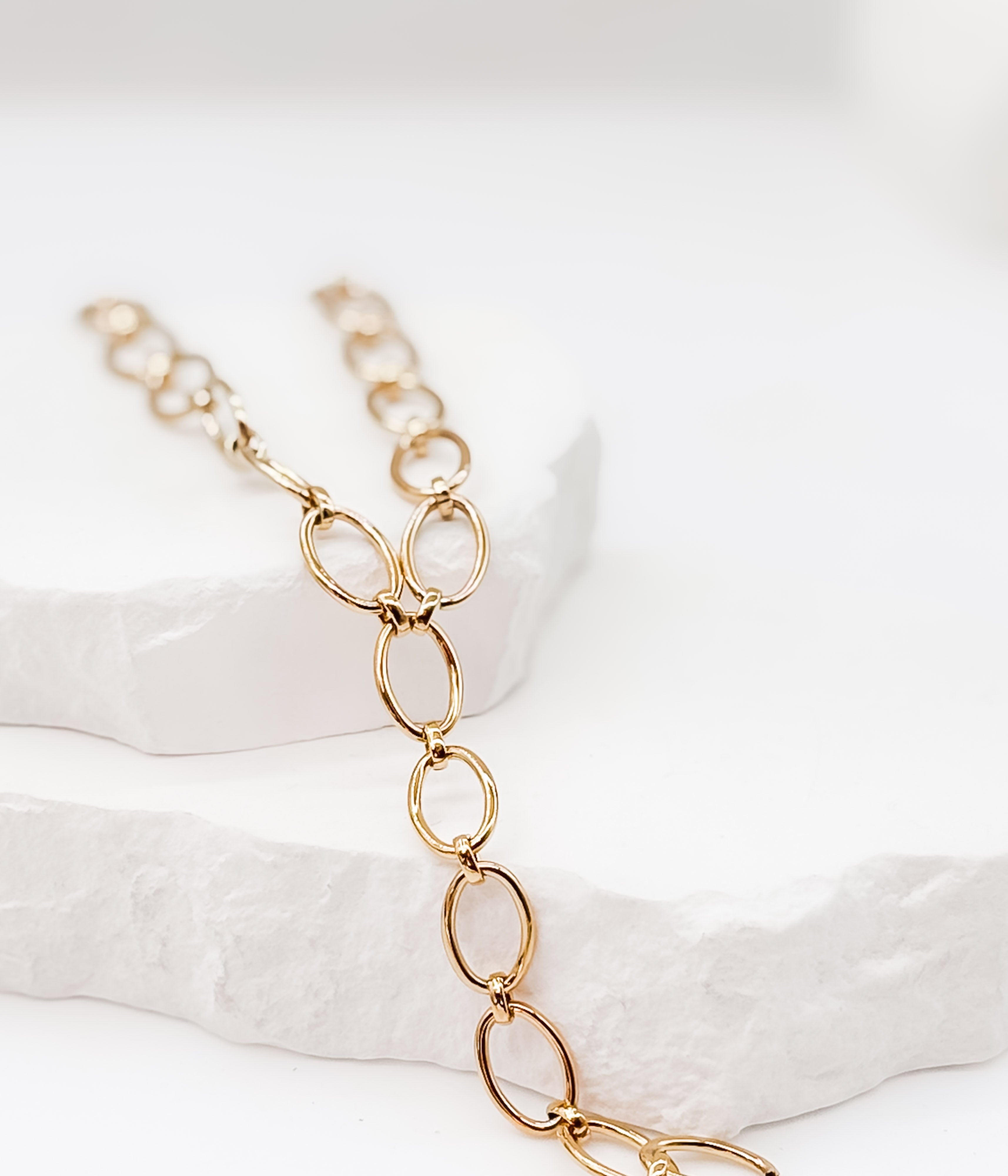 Gold Oval Link Necklace - Rural Haze
