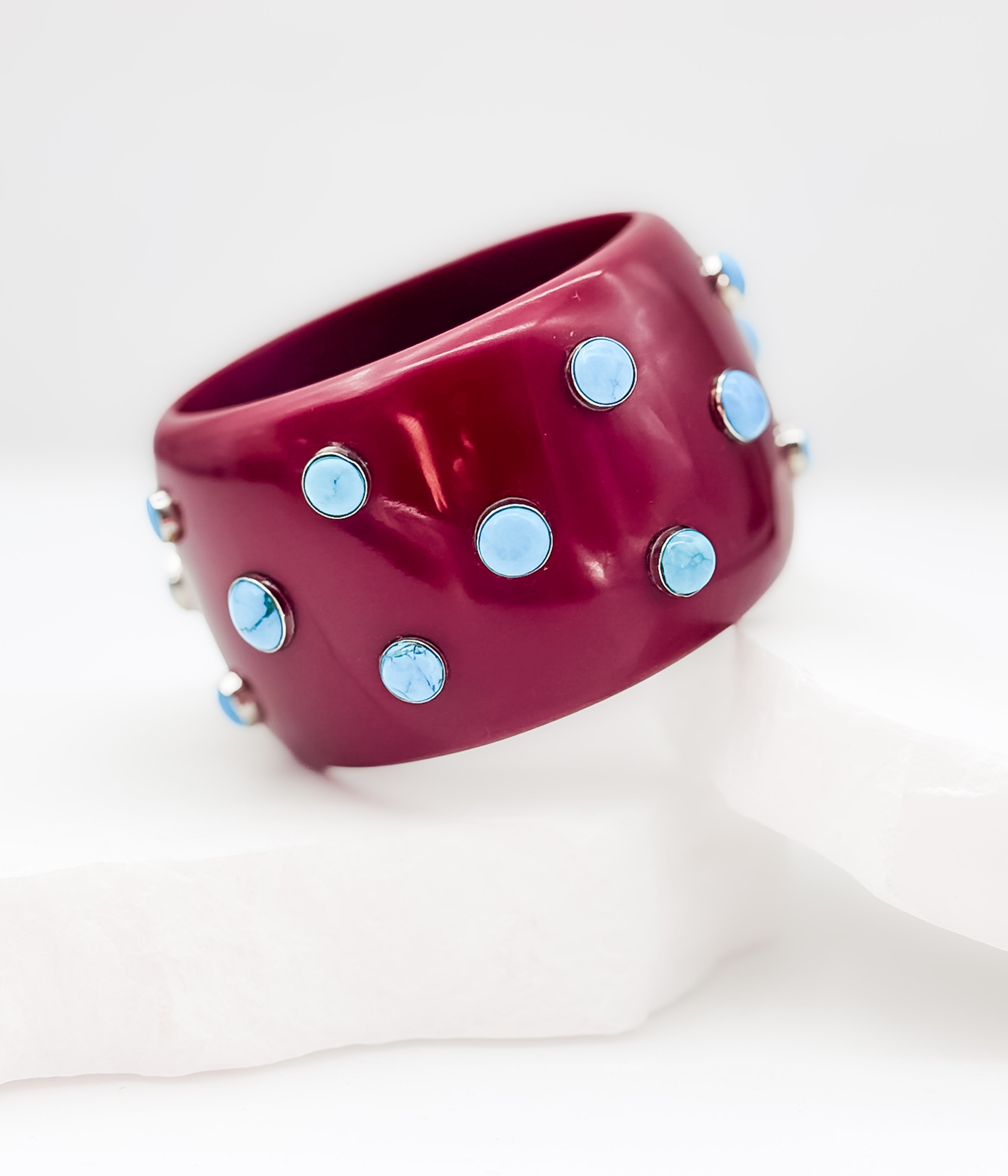 Spotted Turquoise Bangles - Rural Haze