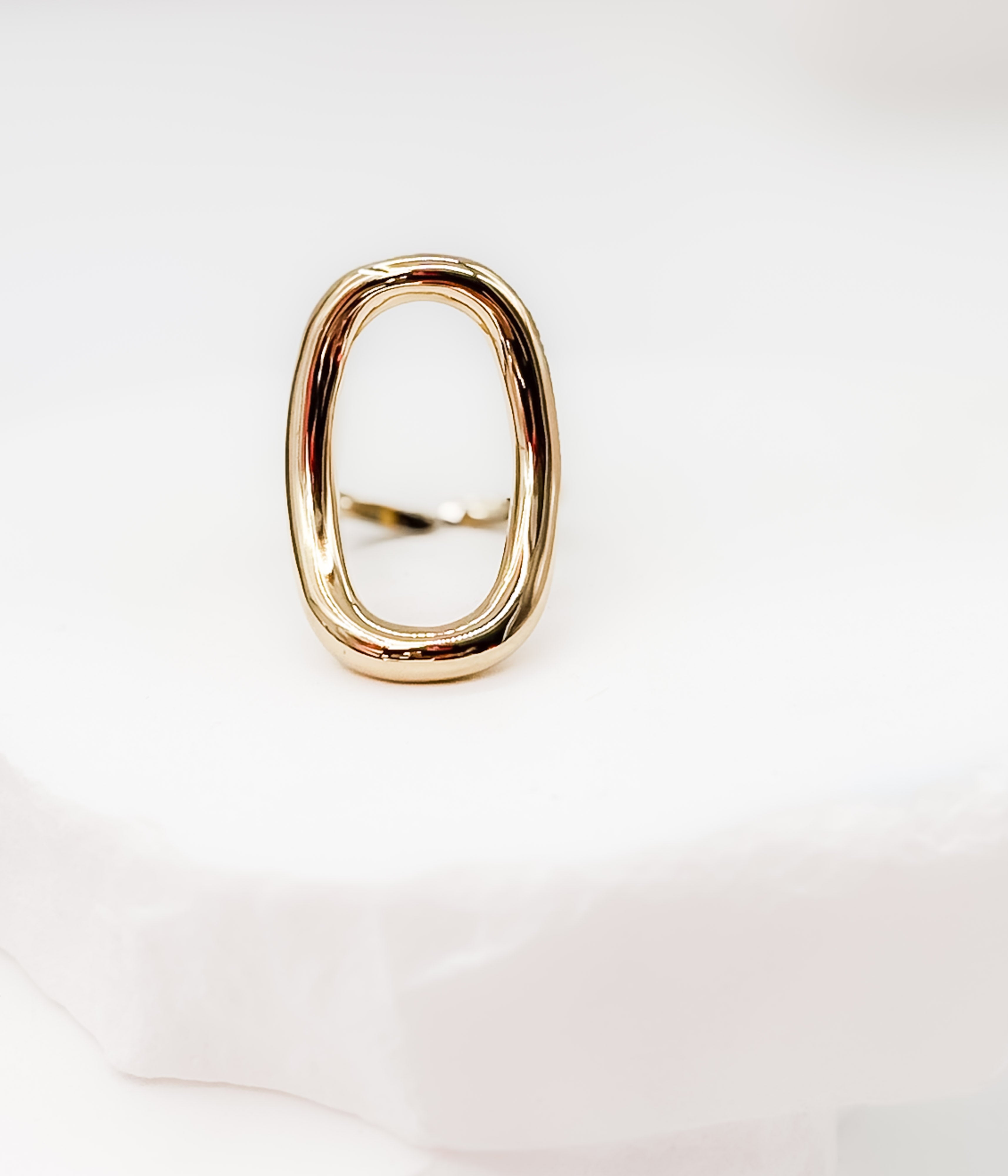 Gold Oval Statement Ring - Rural Haze