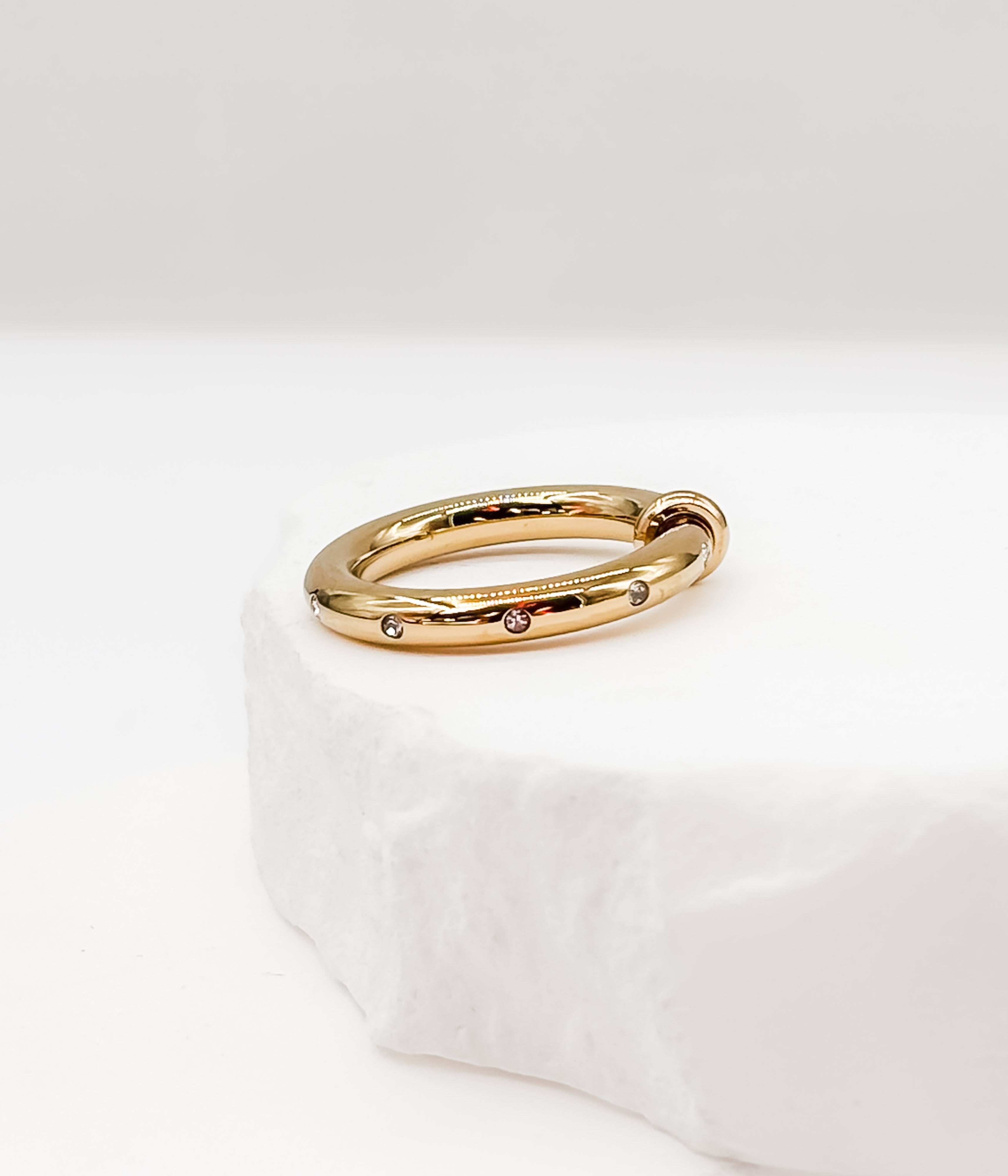 Gold Knot Ring with Crystal Accents - Rural Haze