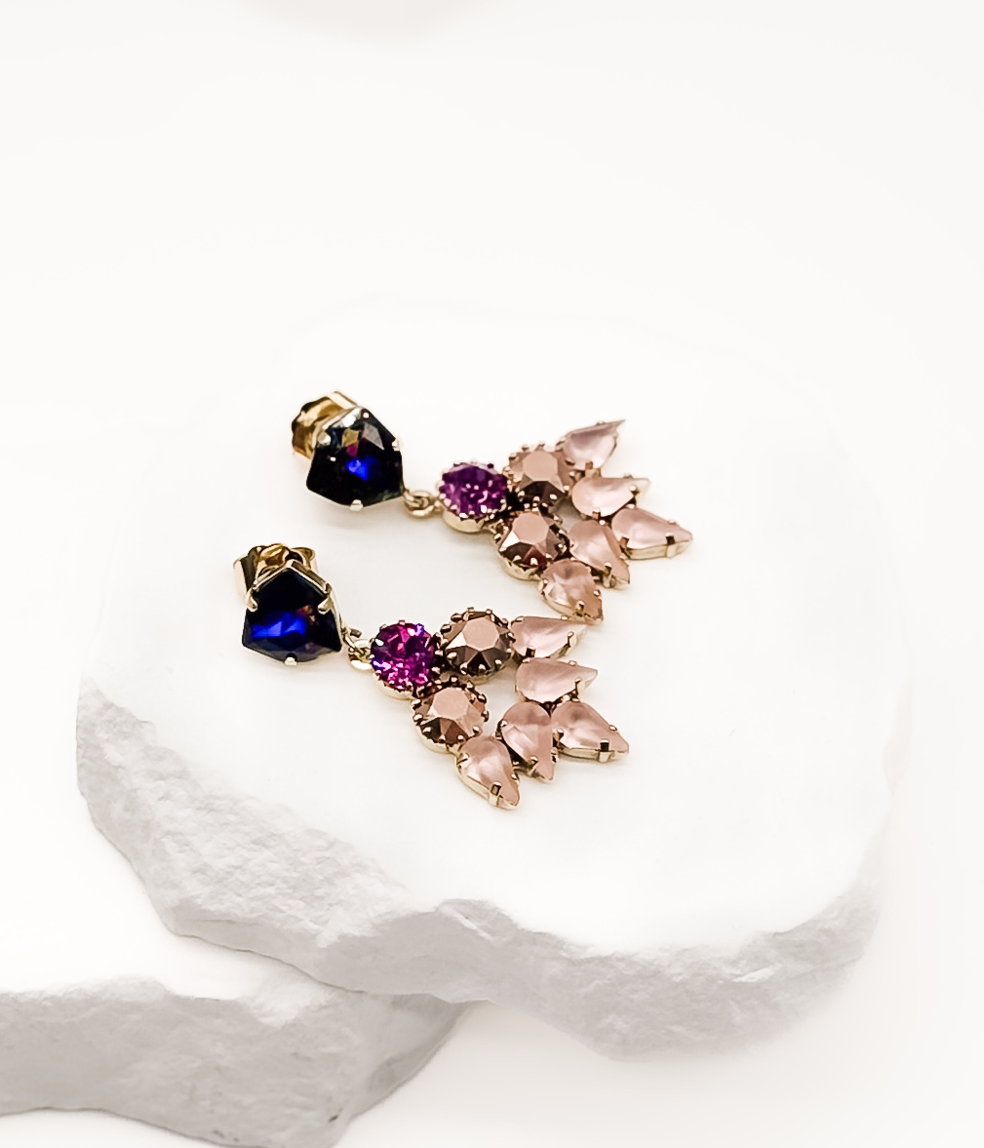 Aayan Earrings in Purples