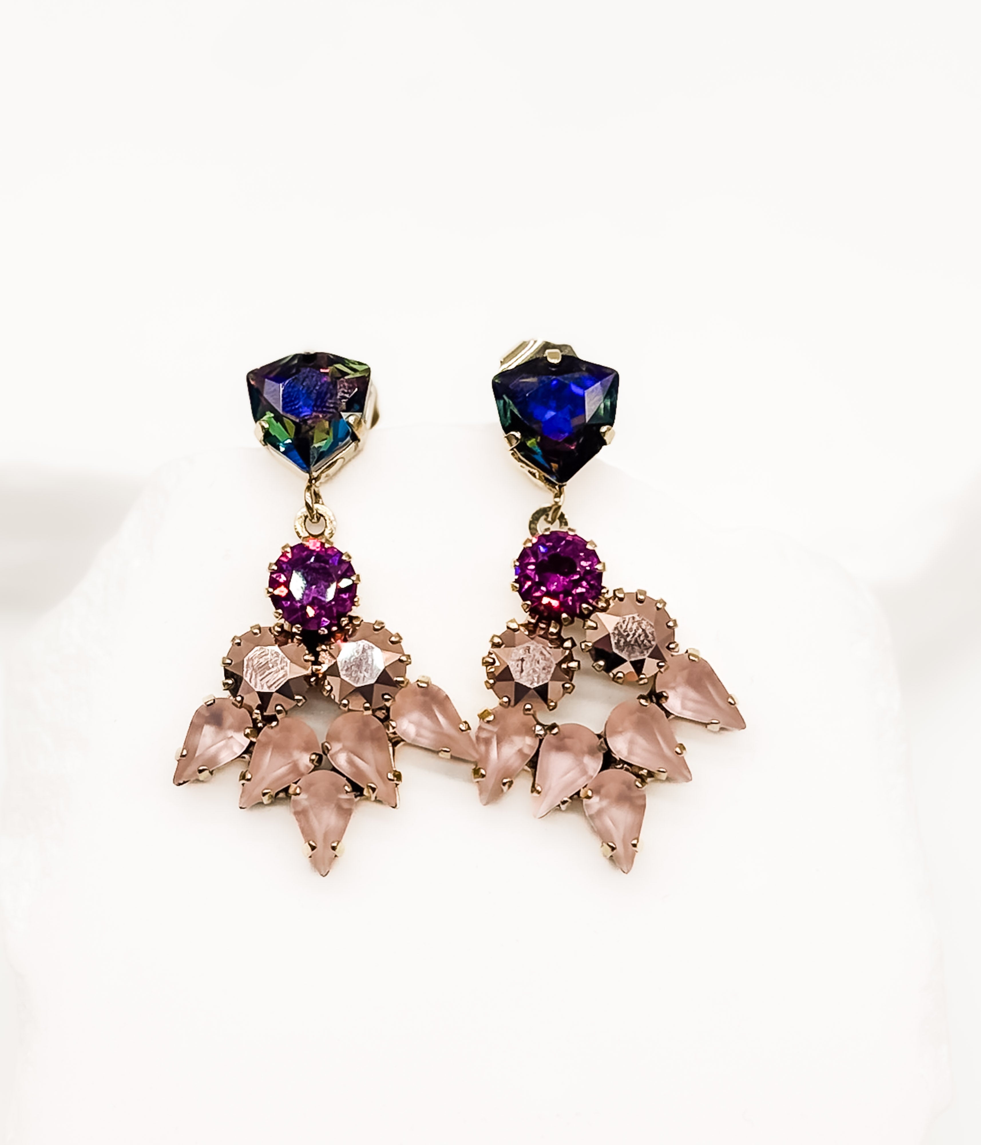 Aayan Earrings in Purples