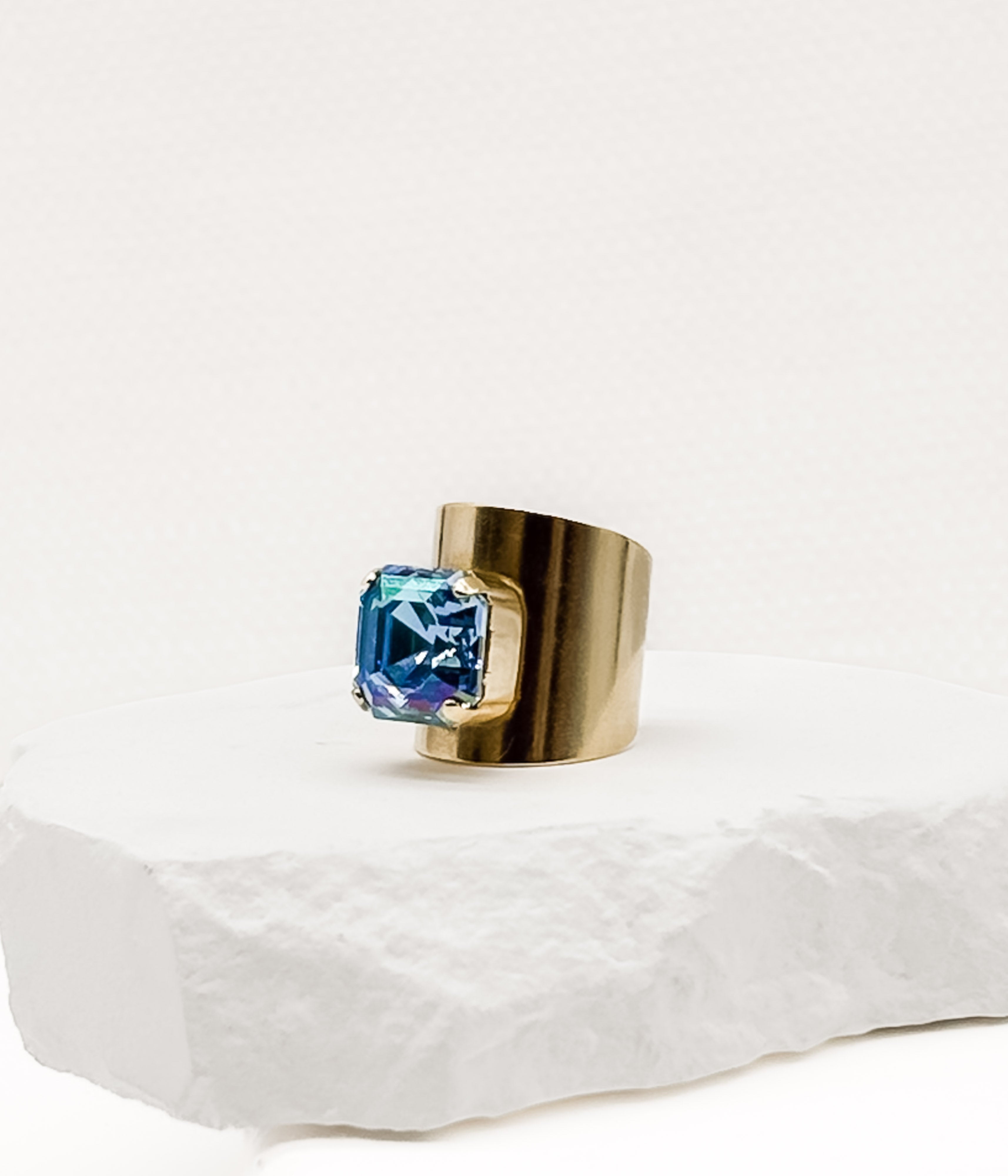 Nikki Ring in Ice Blue Glimmer