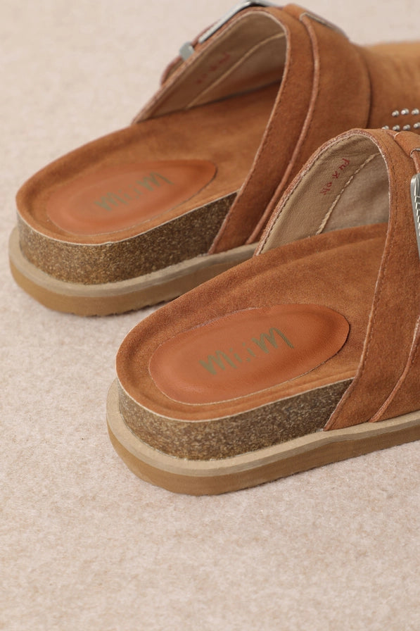 Josephine Western Mule in Tan