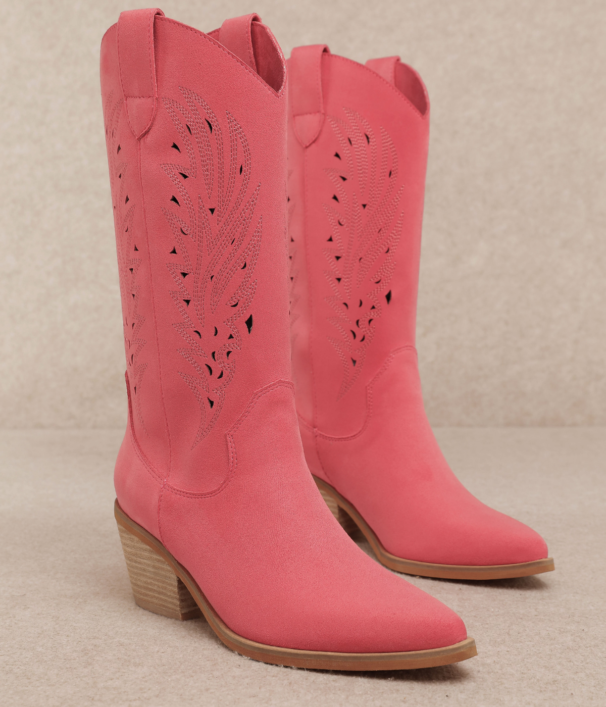 Olivia Cutout Boot in Coral