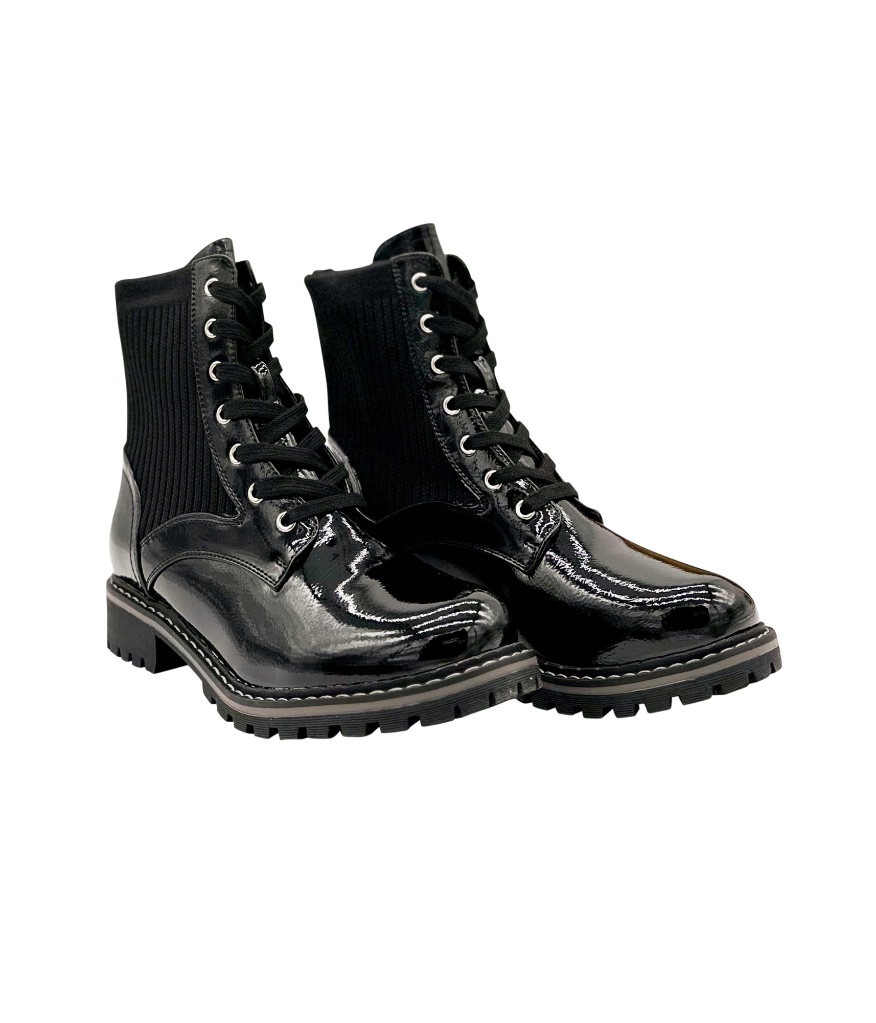 Creep It Real Boot in Black Patent