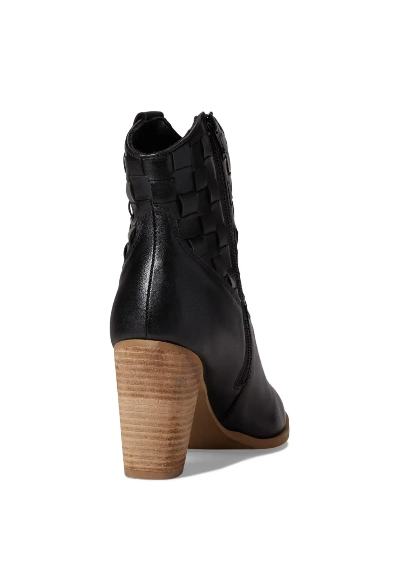 Dawn Basket Weave Ankle Boot in Black