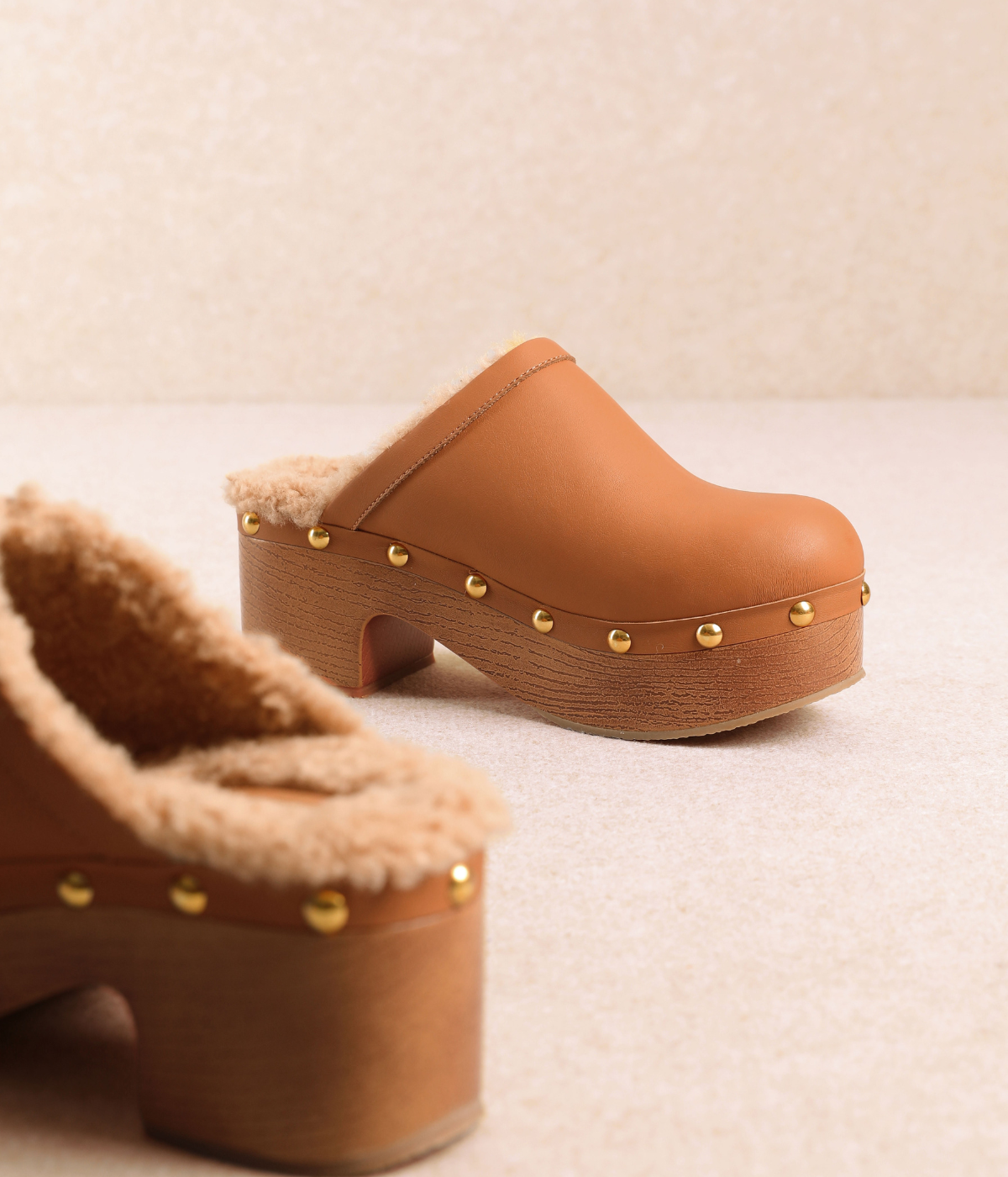 Freya Camel Platform Clog - Rural Haze