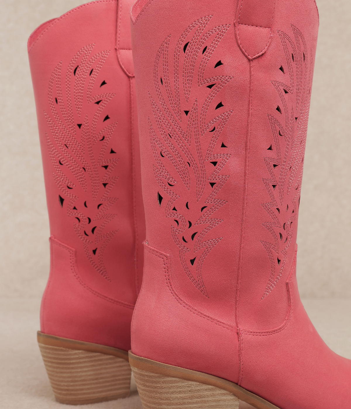 Olivia Cutout Boot in Coral