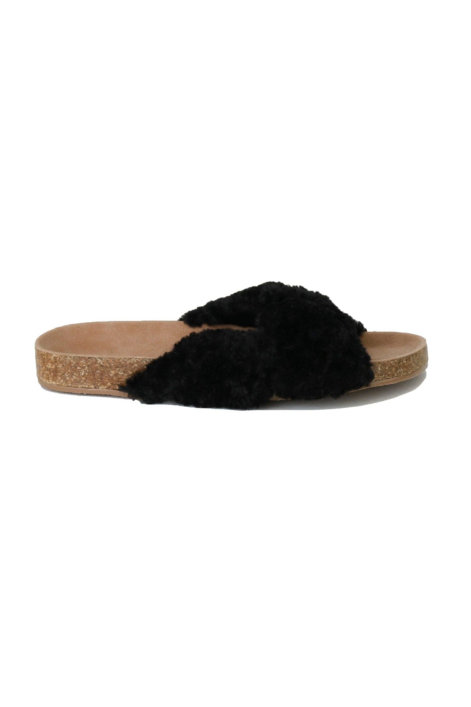 Aviana-06 Faux Shearling Slide Sandals: Beige / B RUN (12 Pairs) - Rural Haze