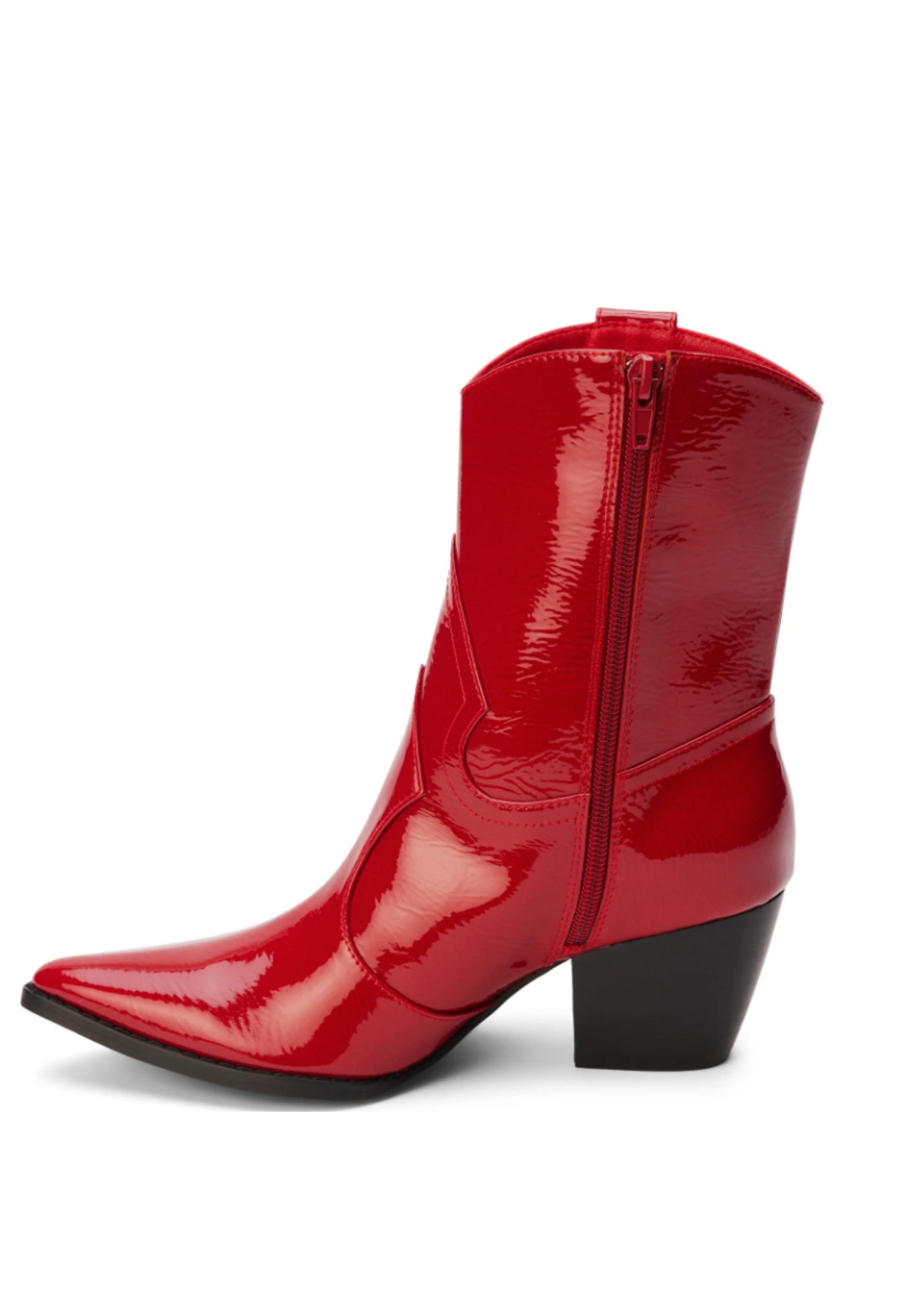 Bambi Ankle Boot in Red Patent