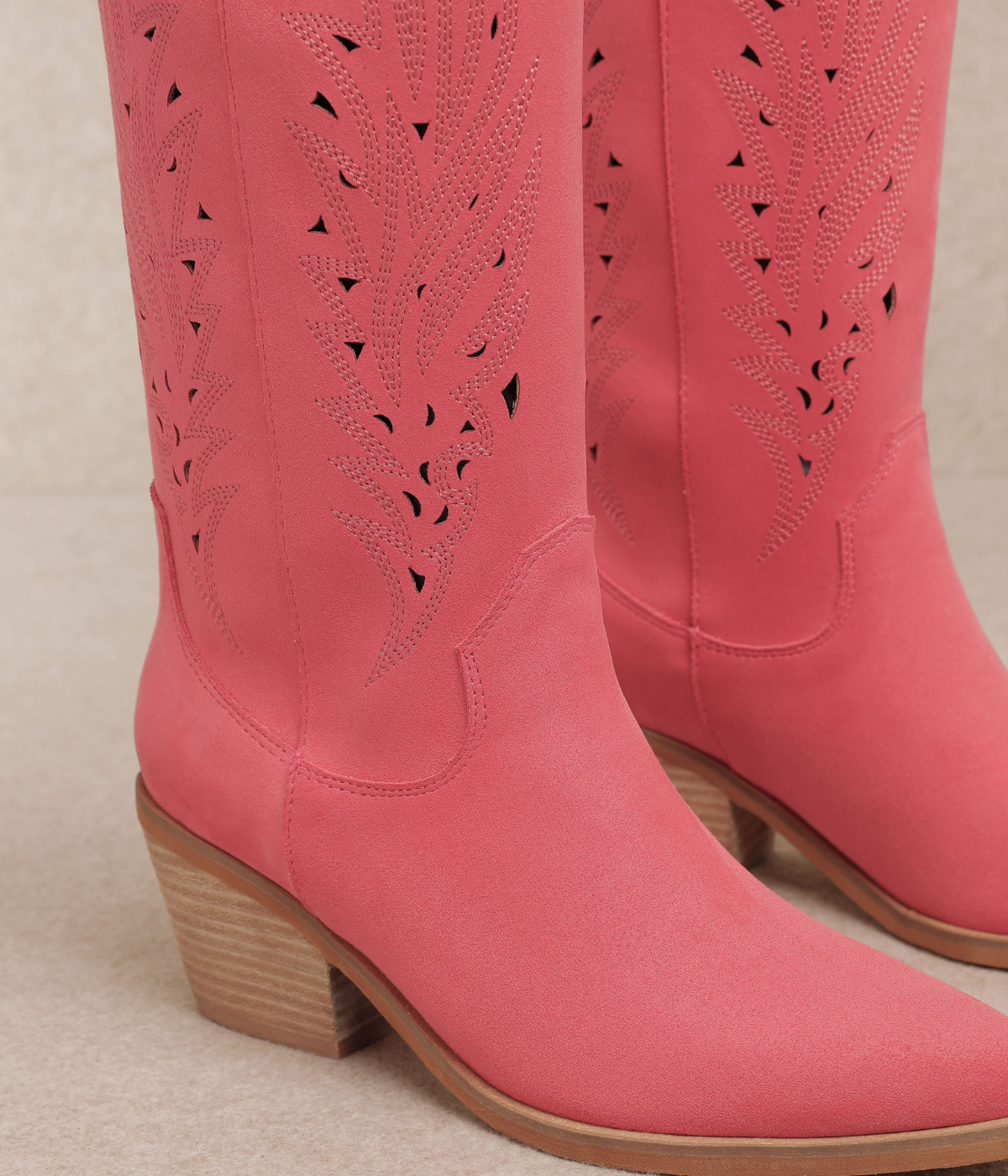 Olivia Cutout Boot in Coral