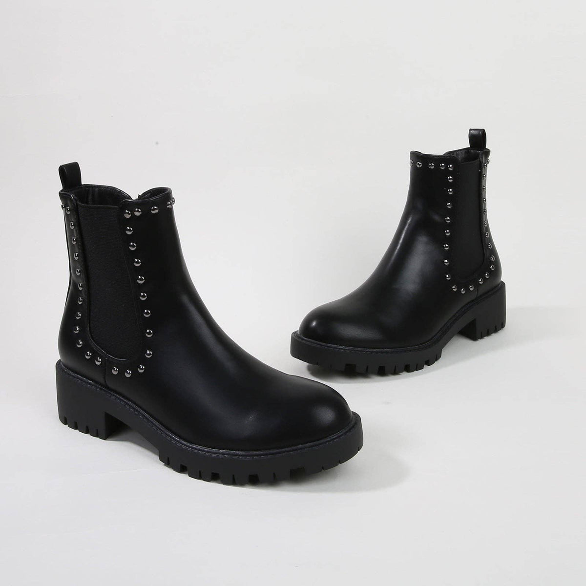 Kira Studded Boot in Black