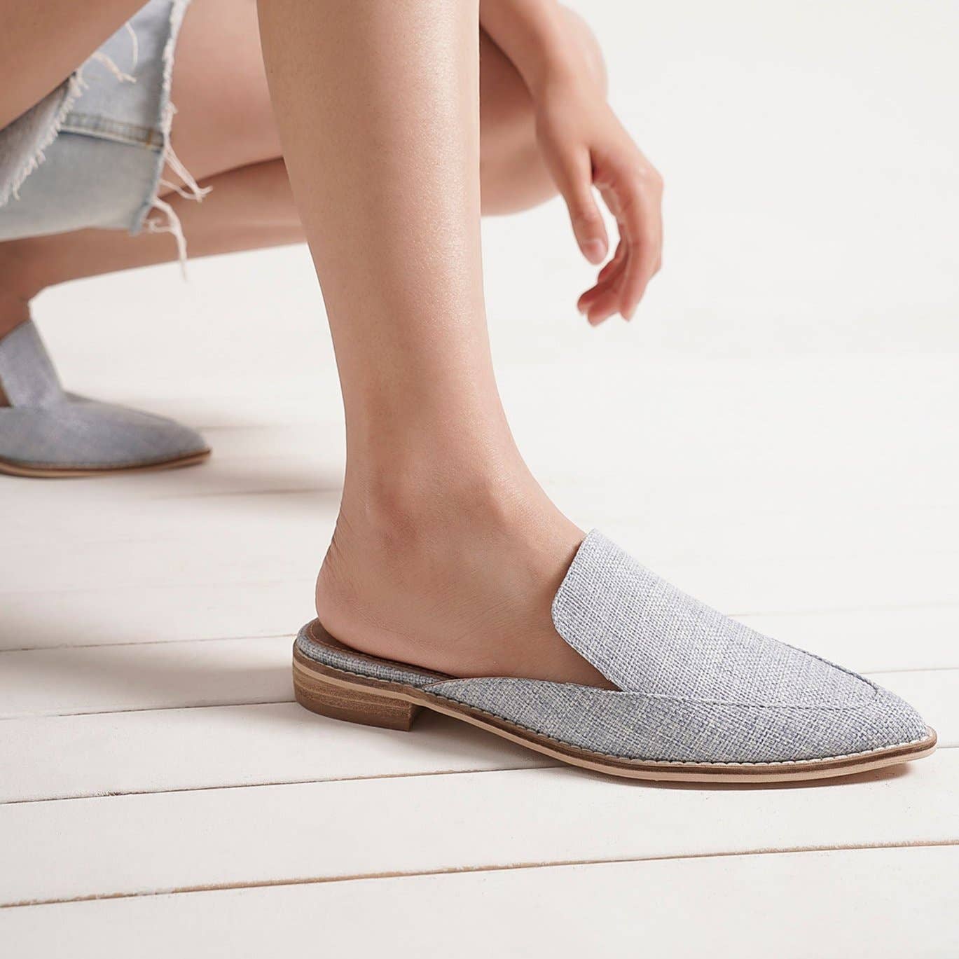 GRIM-10-W Textured Mule Loafers: BLUE / B RUN(12 Pairs) - Rural Haze