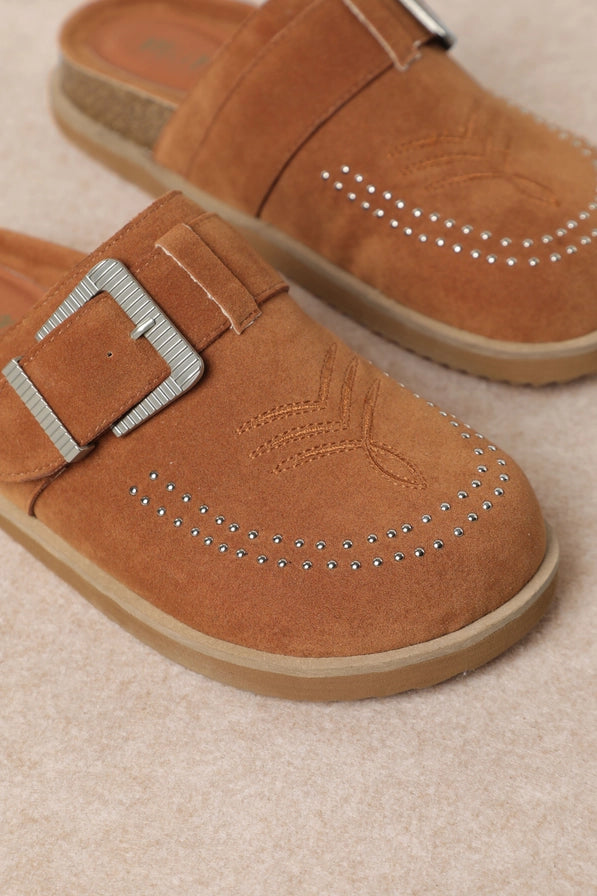 Josephine Western Mule in Tan