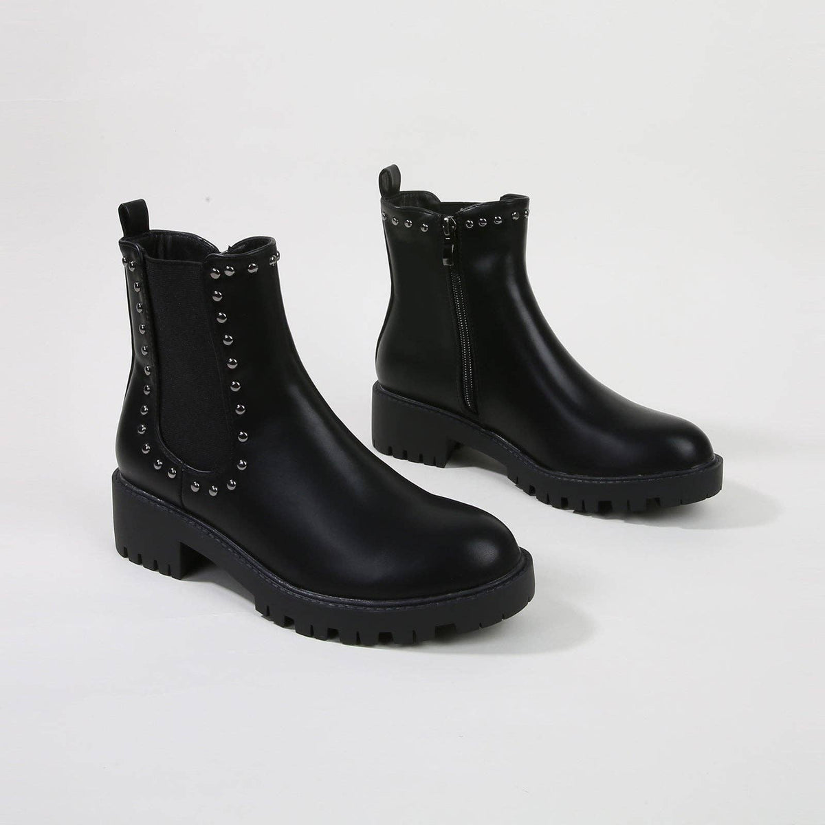 Kira Studded Boot in Black