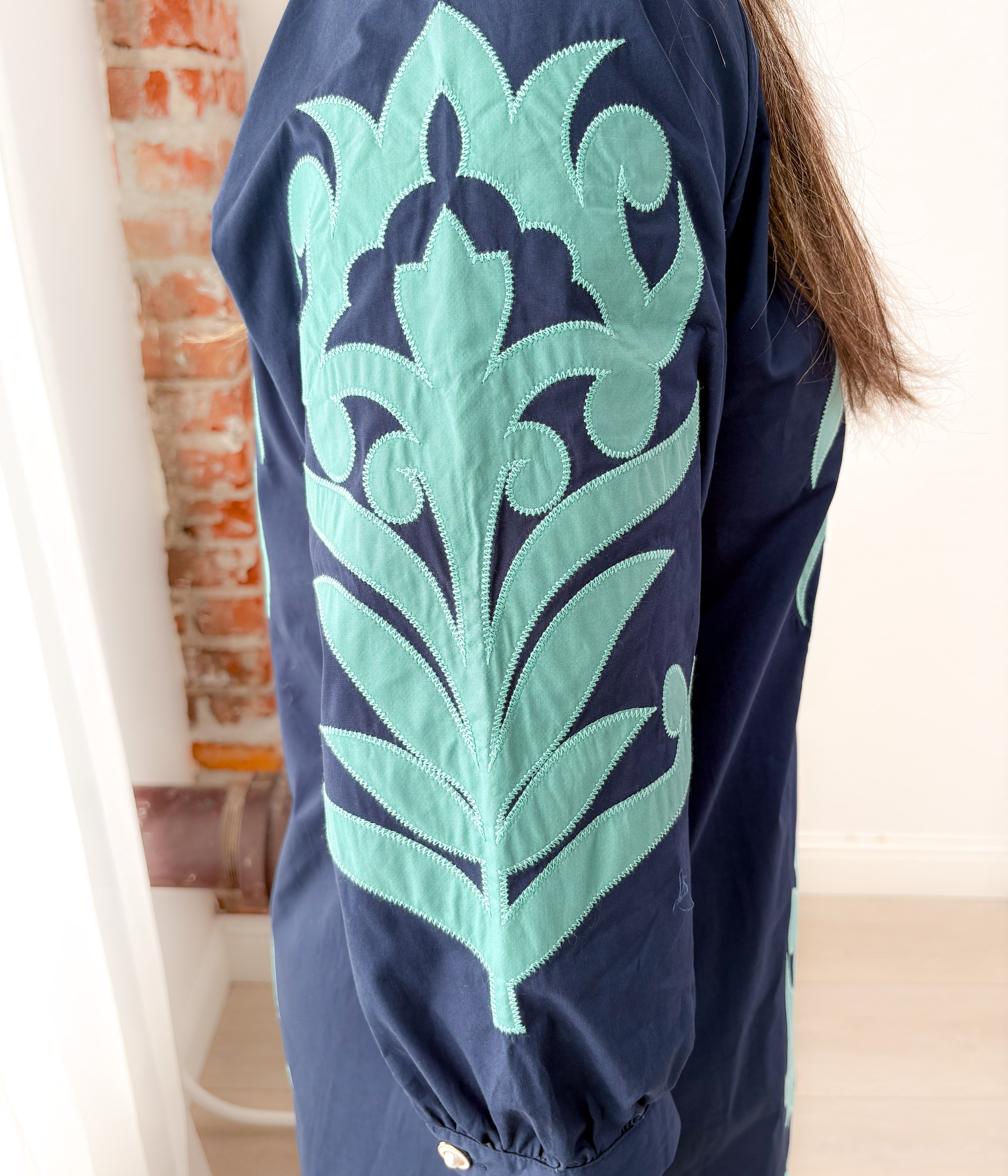 Navy and Teal Manor Dress - Rural Haze