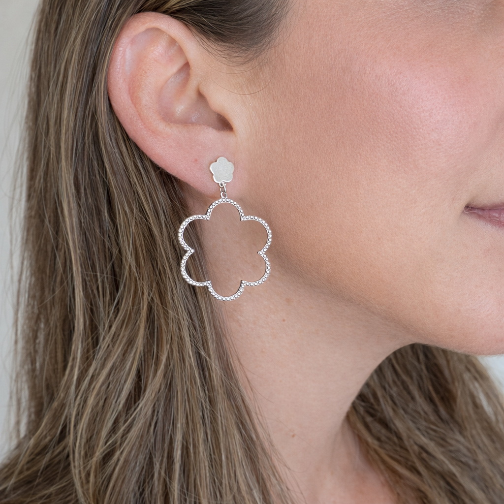 Nicky Gold Clover Earrings