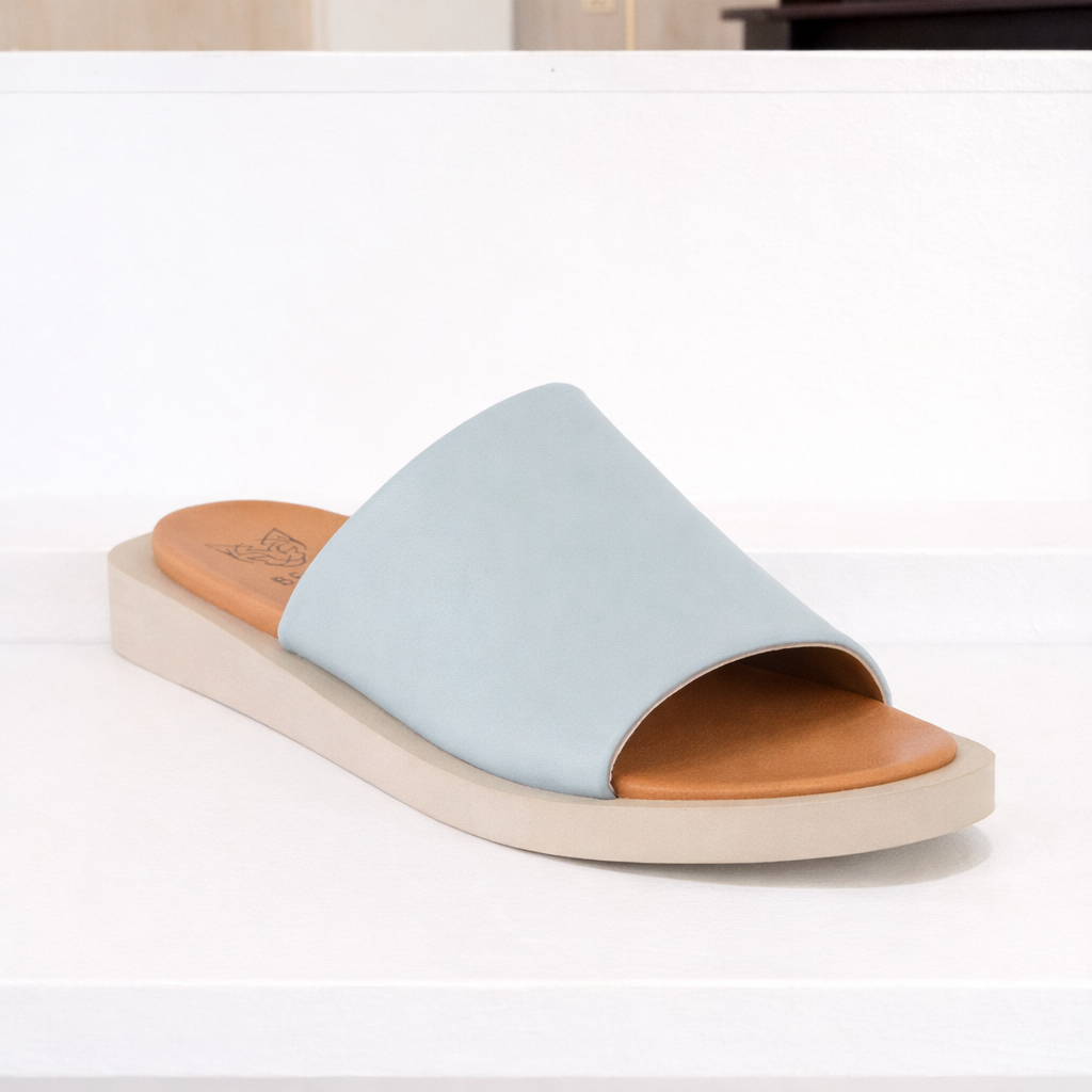 Vicente Slide Sandals in Blue