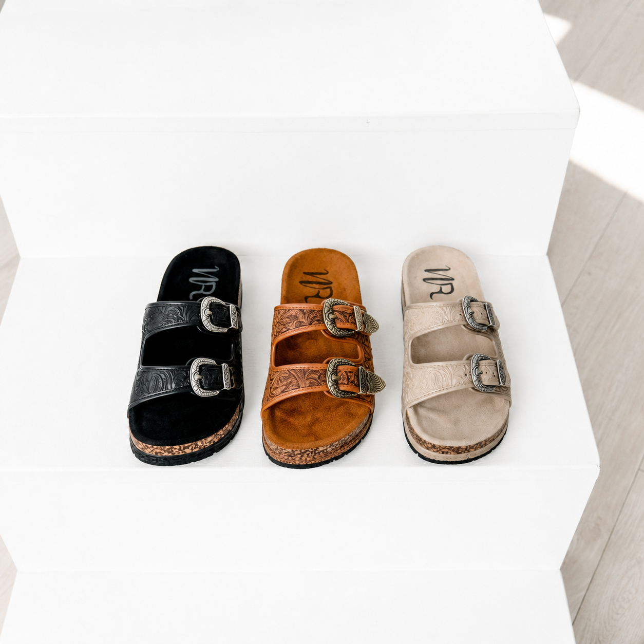 Morgana Western Sandal in Black