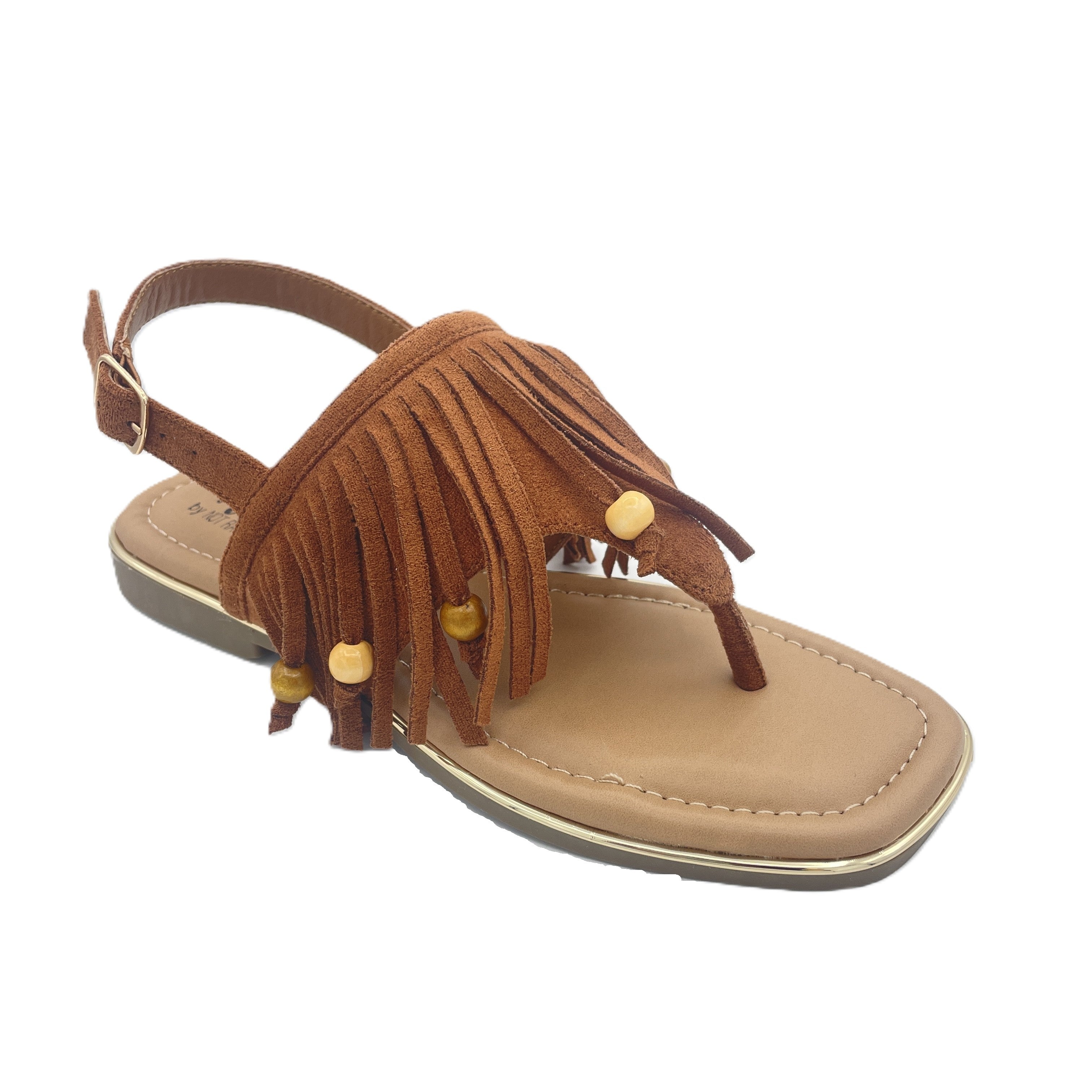 Claremont Fringe Sandal in Tan - Rural Haze