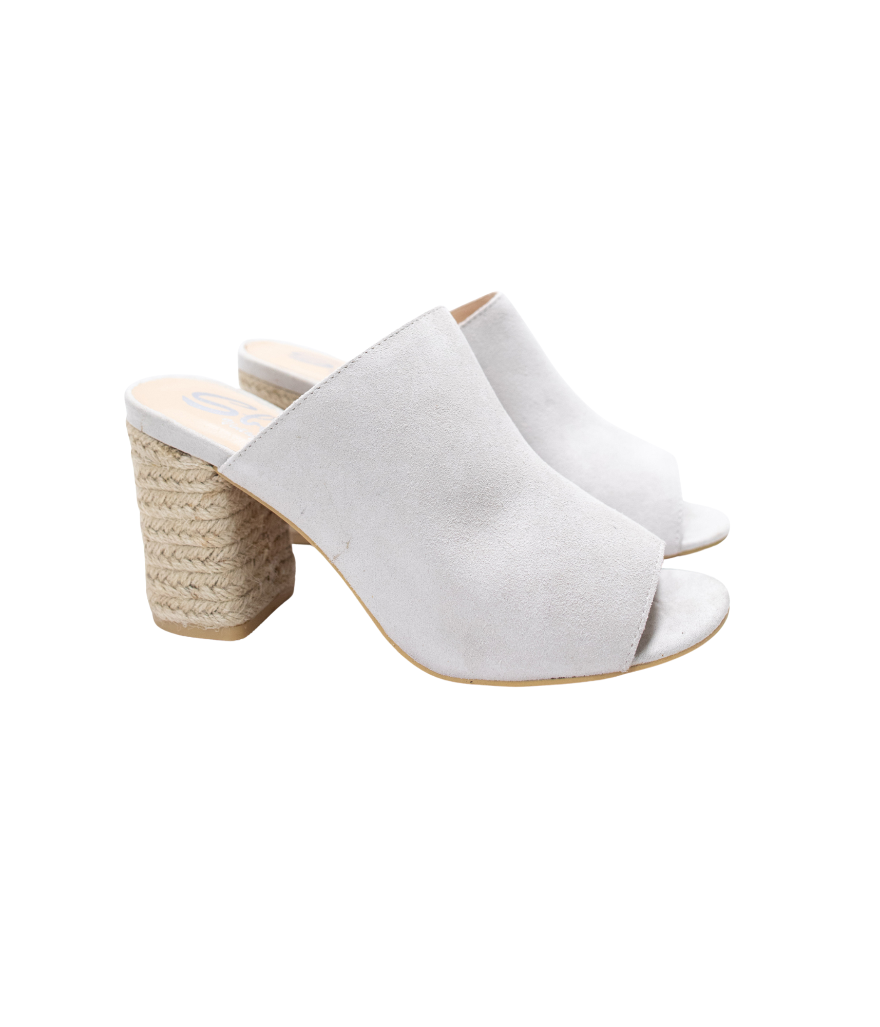Helena Heeled Sandal in Ice Suede