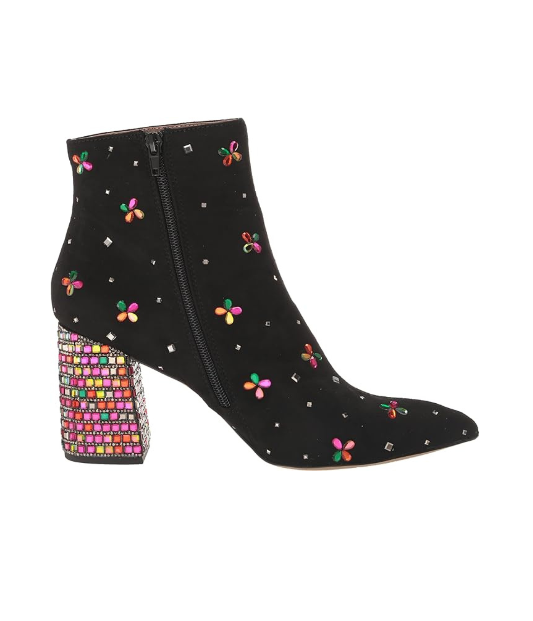 Joise Rhinestone Ankle Boots in Multi