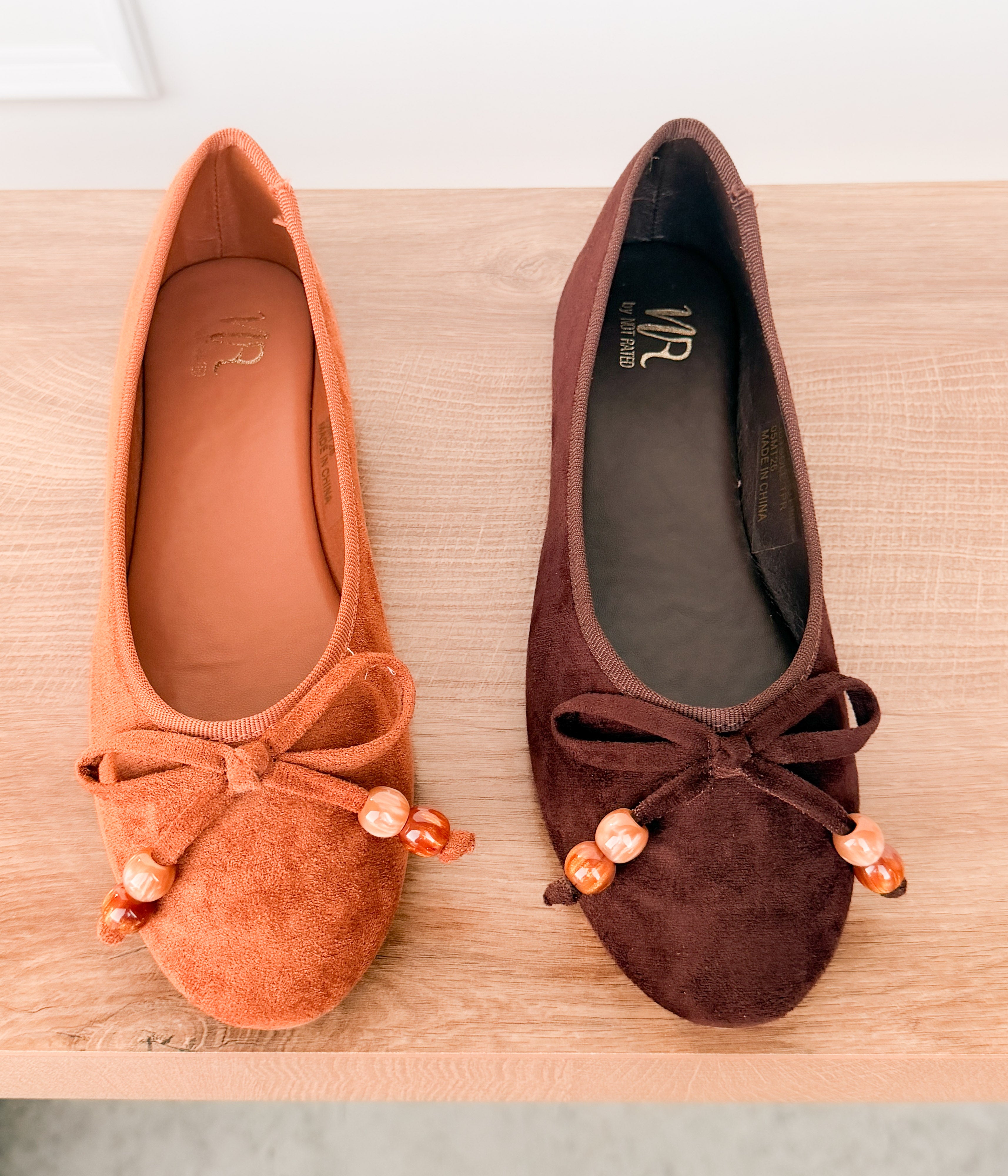 Leilani Beaded Ballet Flat in Tan