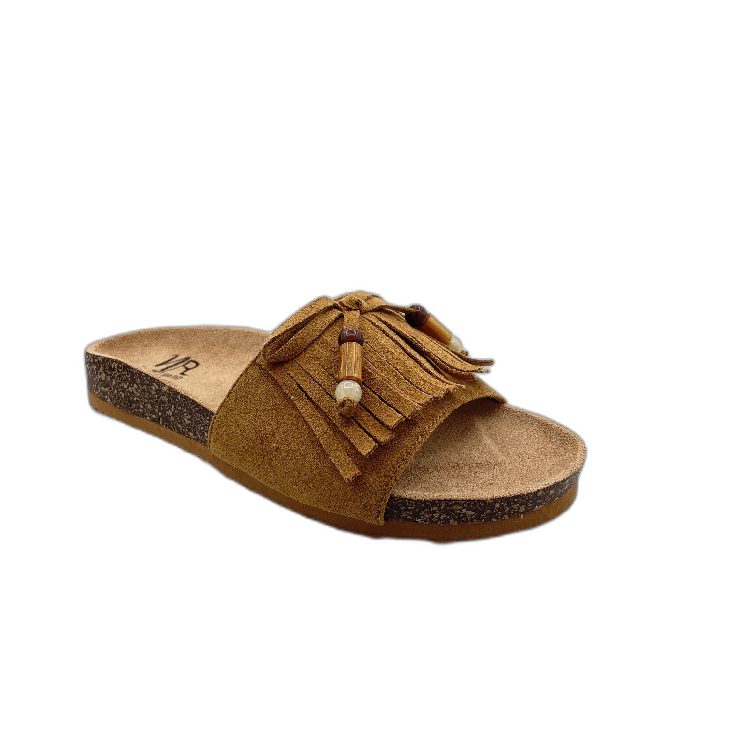 Lilliam Fringe Beaded Sandals in Tan - Rural Haze