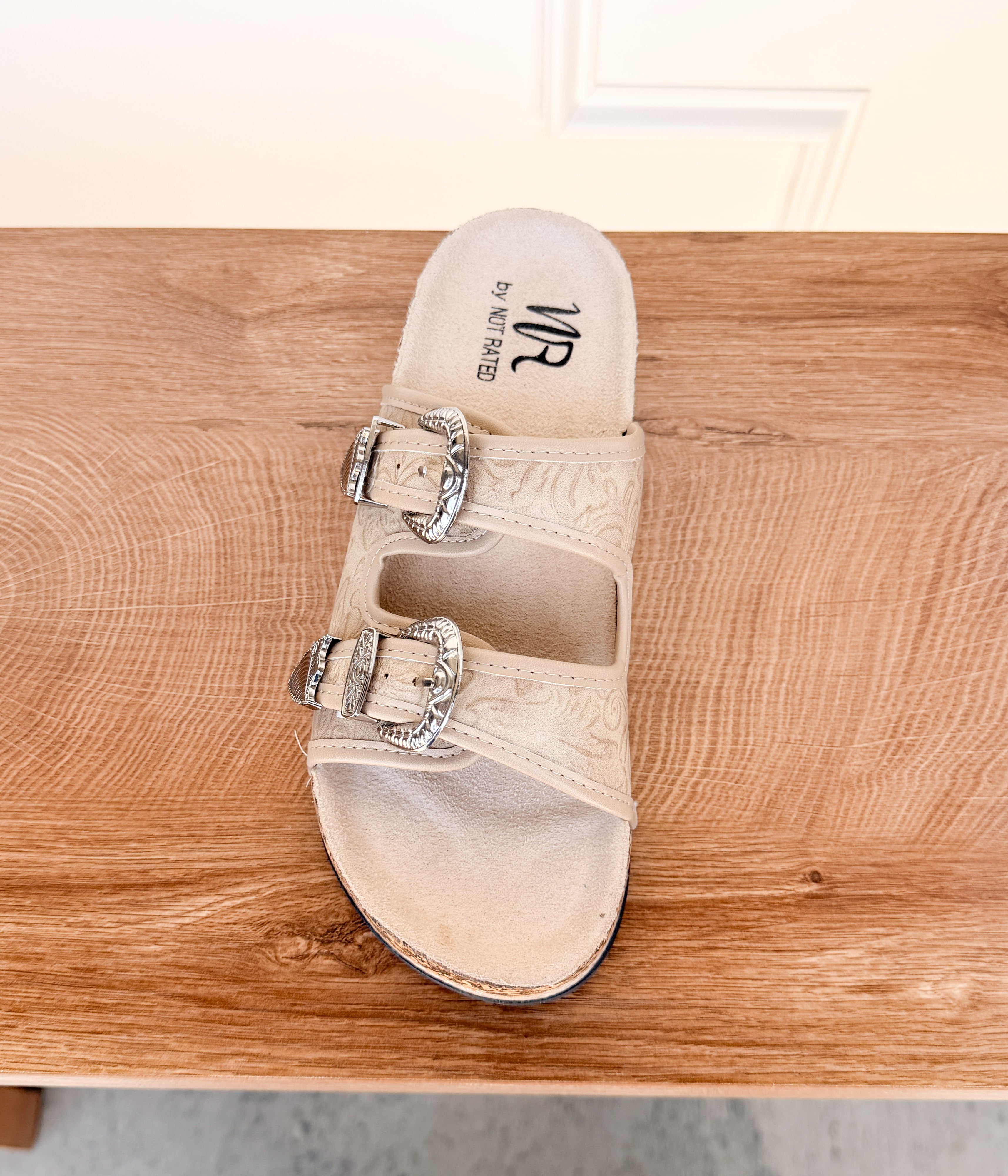Morgana Western Sandal in Cream - Rural Haze