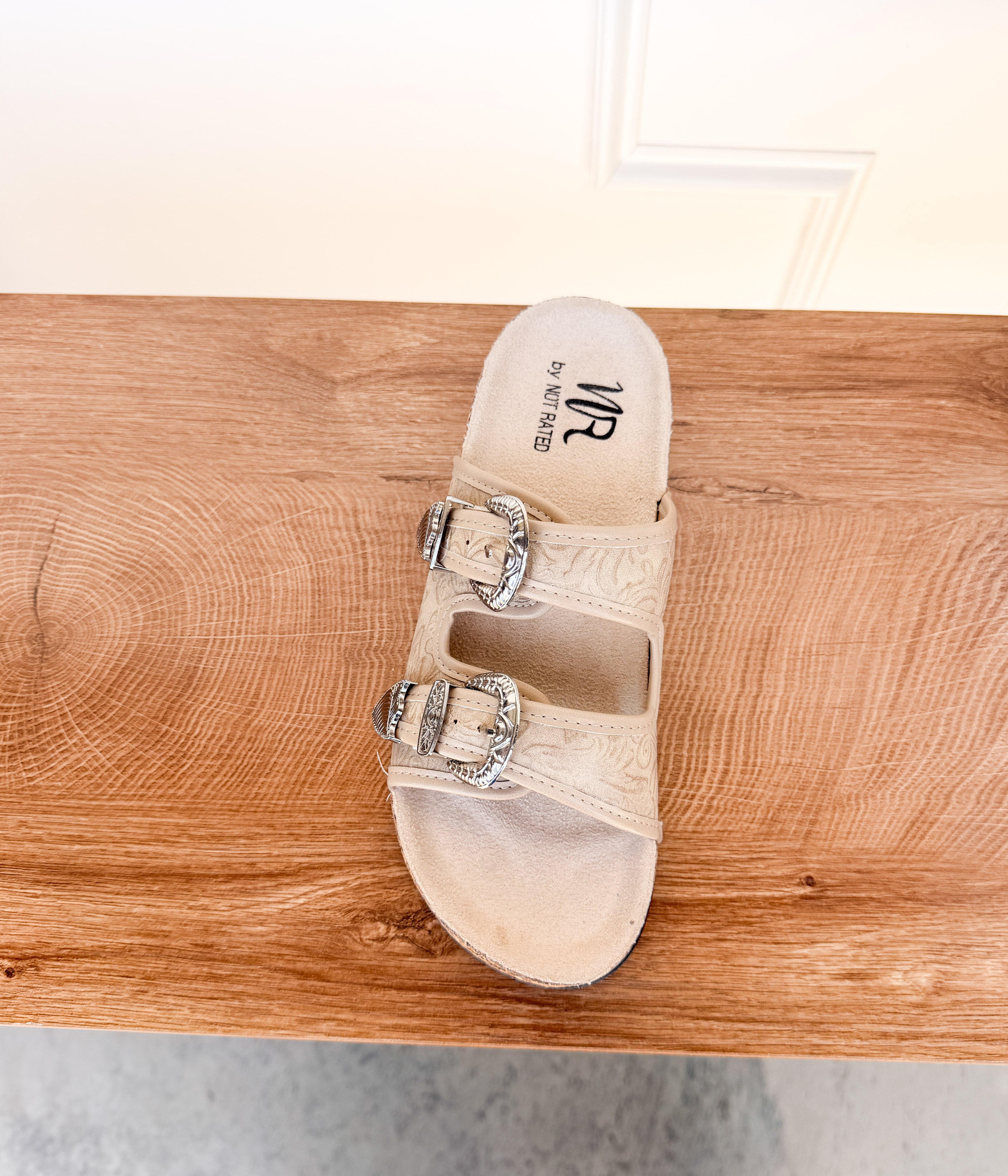 Morgana Western Sandal in Cream - Rural Haze