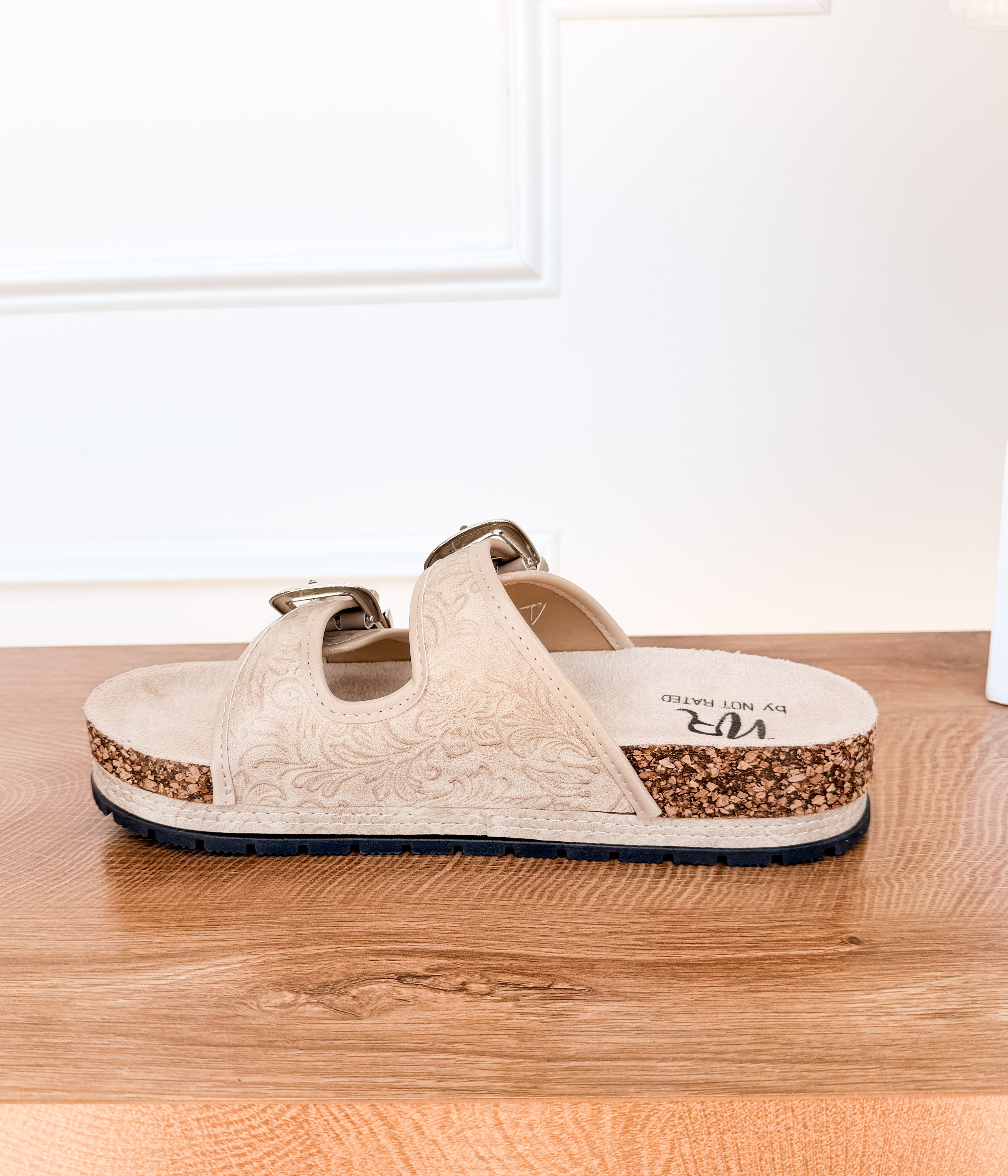 Morgana Western Sandal in Cream - Rural Haze