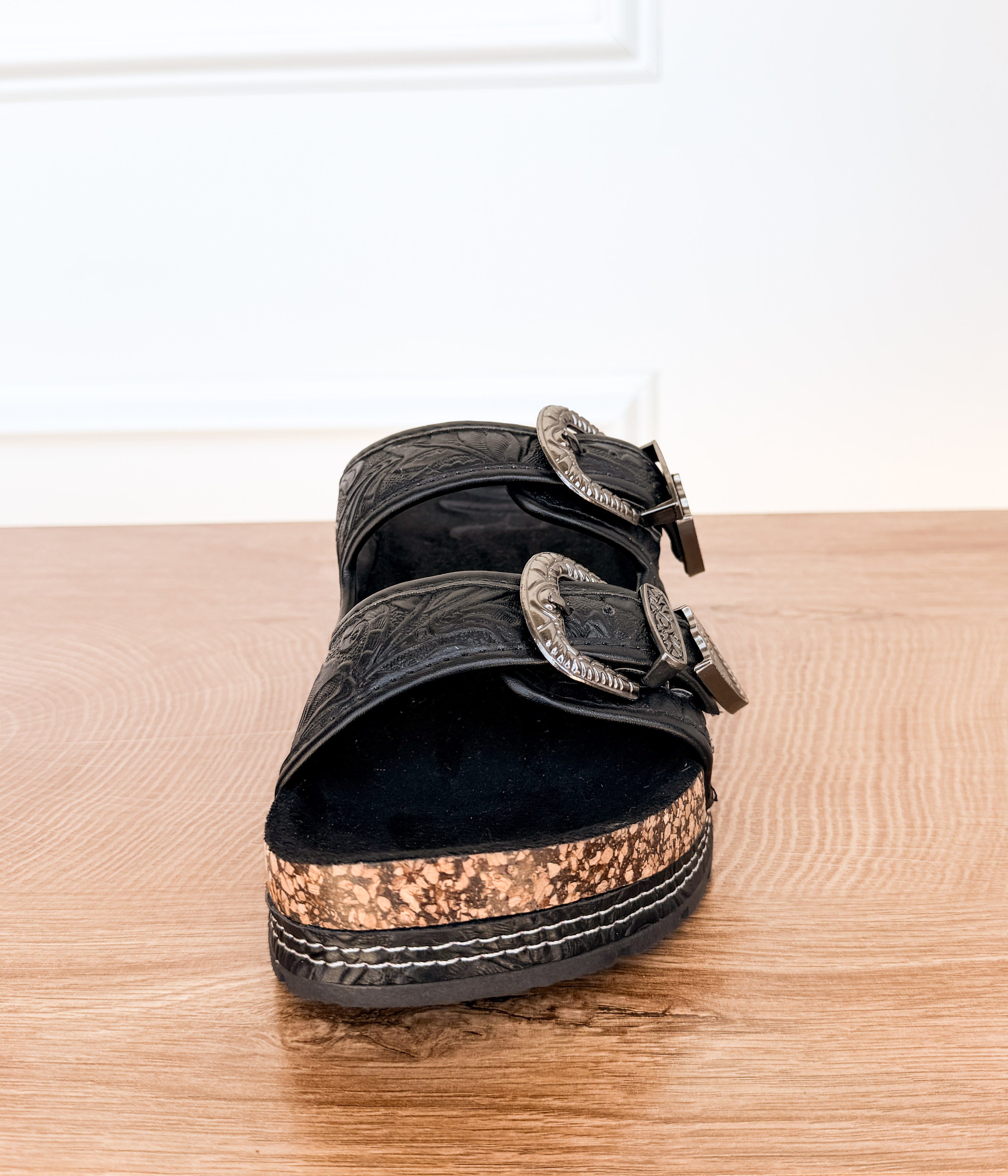 Morgana Western Sandal in Black - Rural Haze