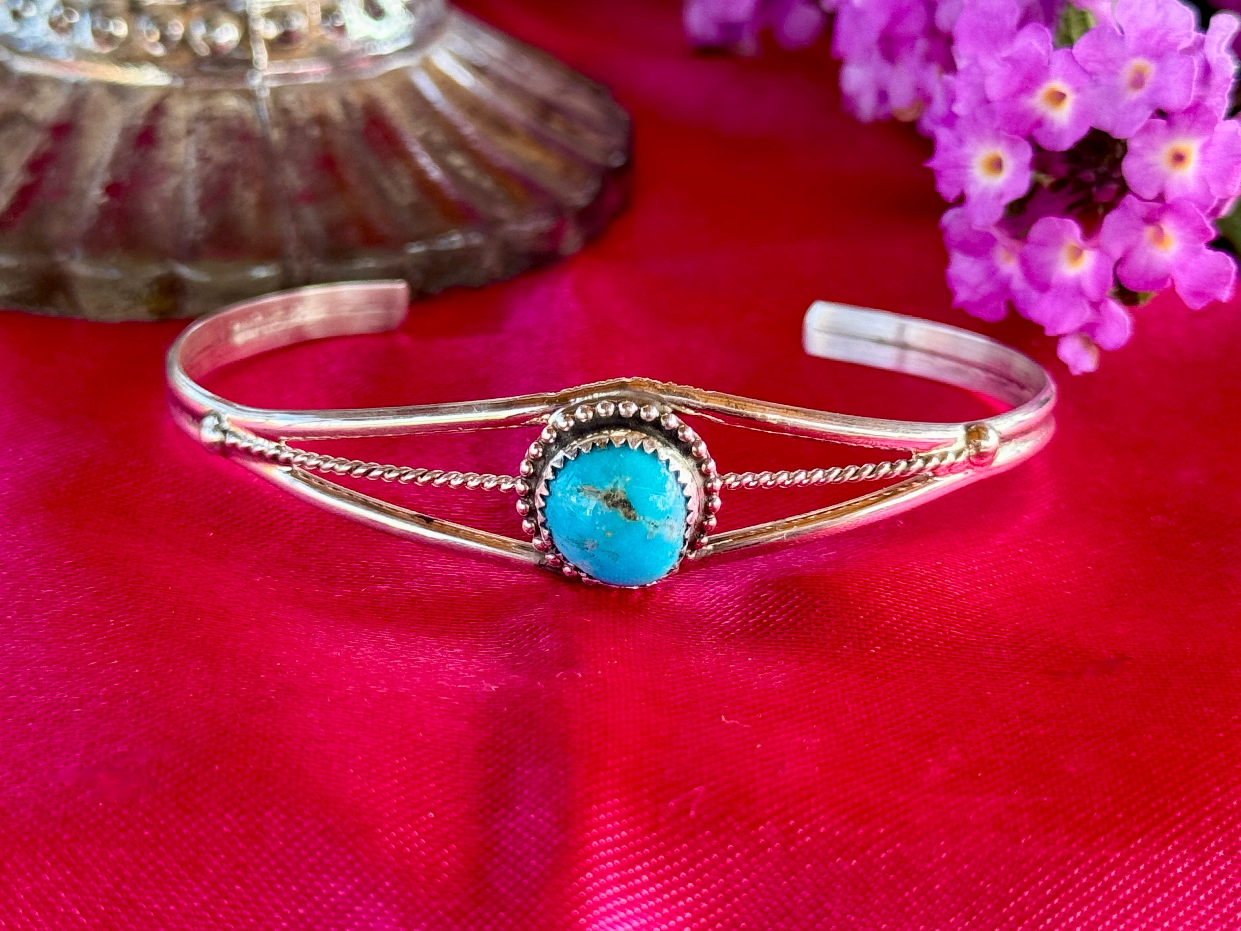 Chama Sterling Silver Authentic Turquoise Bracelet
