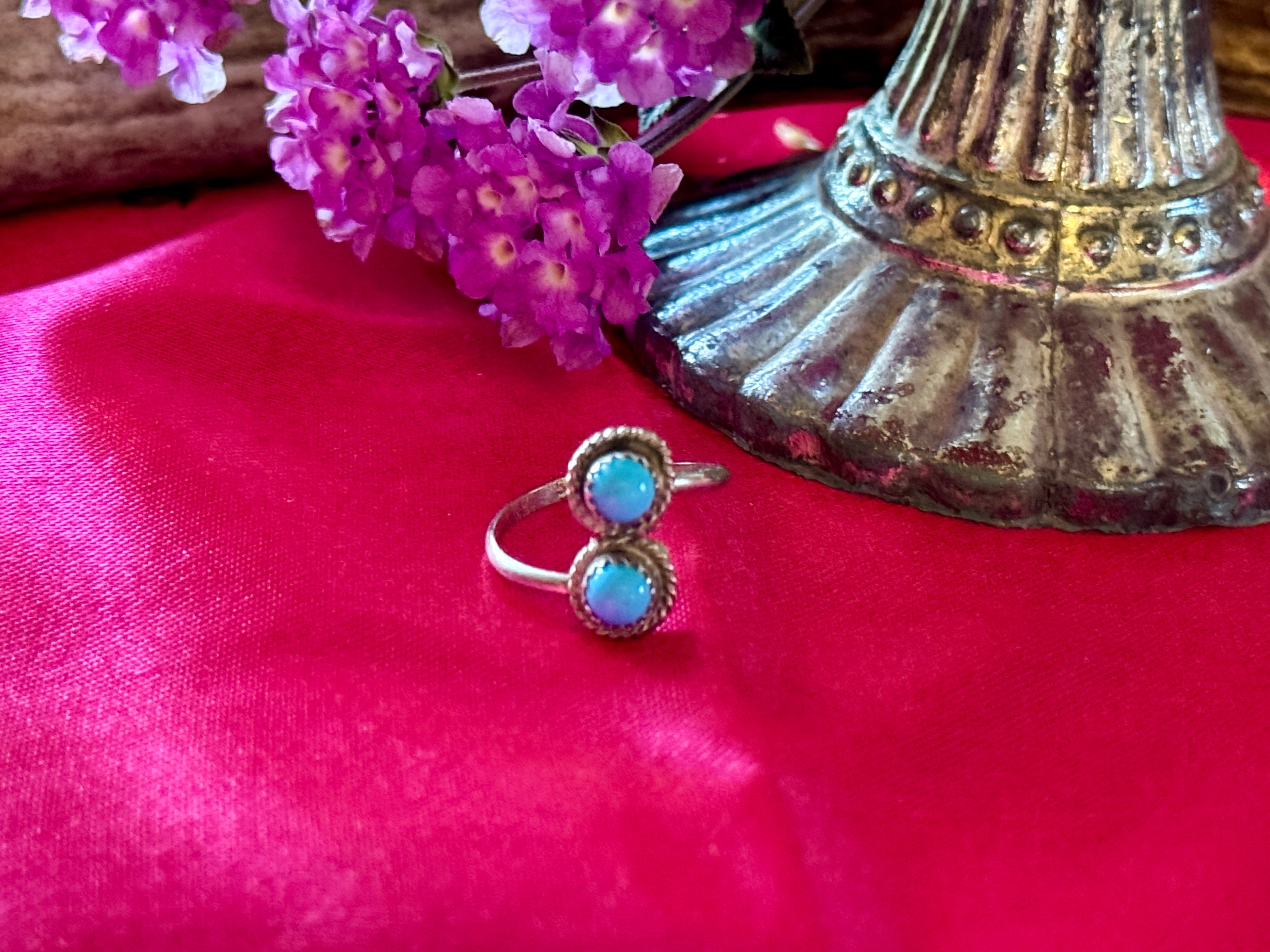 Cloudcroft Adjustable Authentic Turquoise Ring