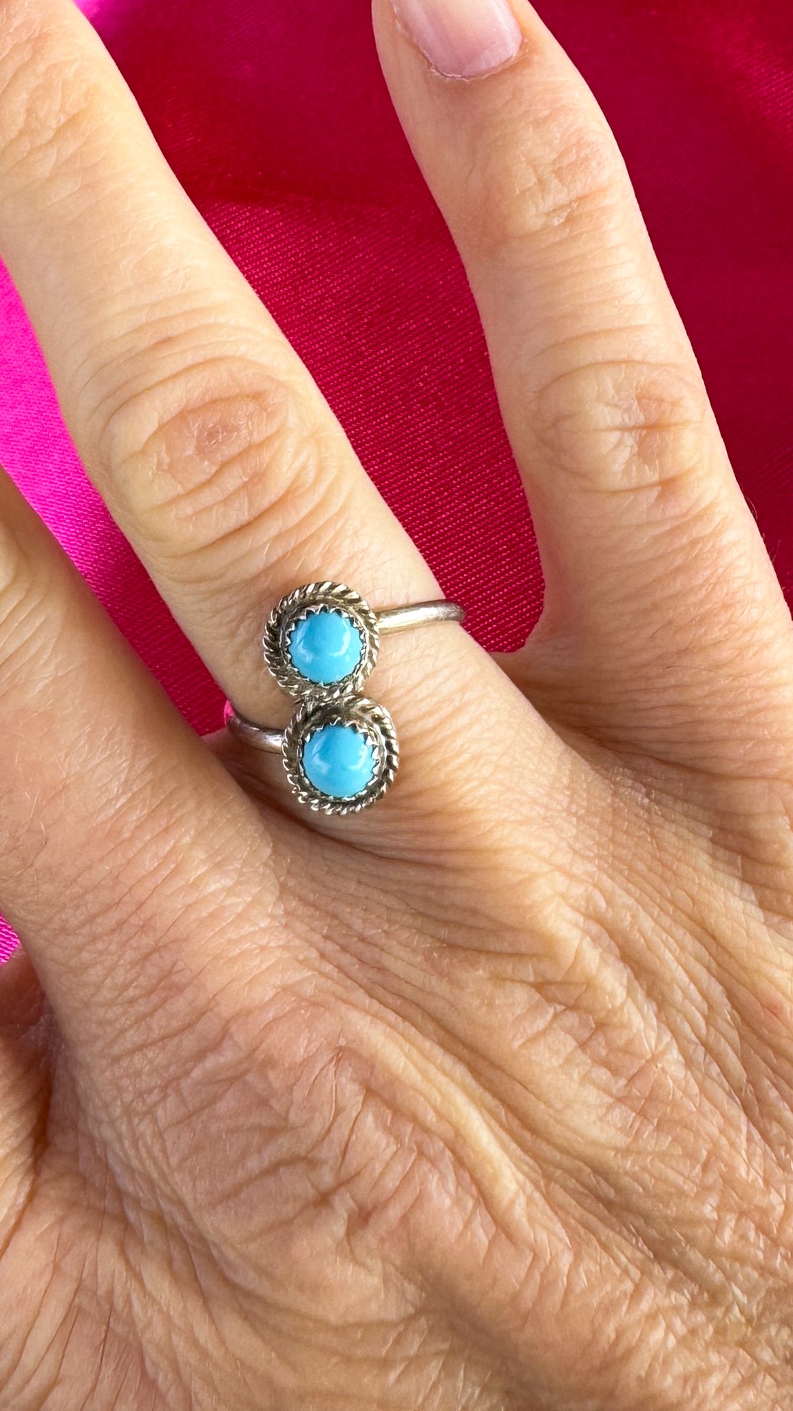 Cloudcroft Adjustable Authentic Turquoise Ring