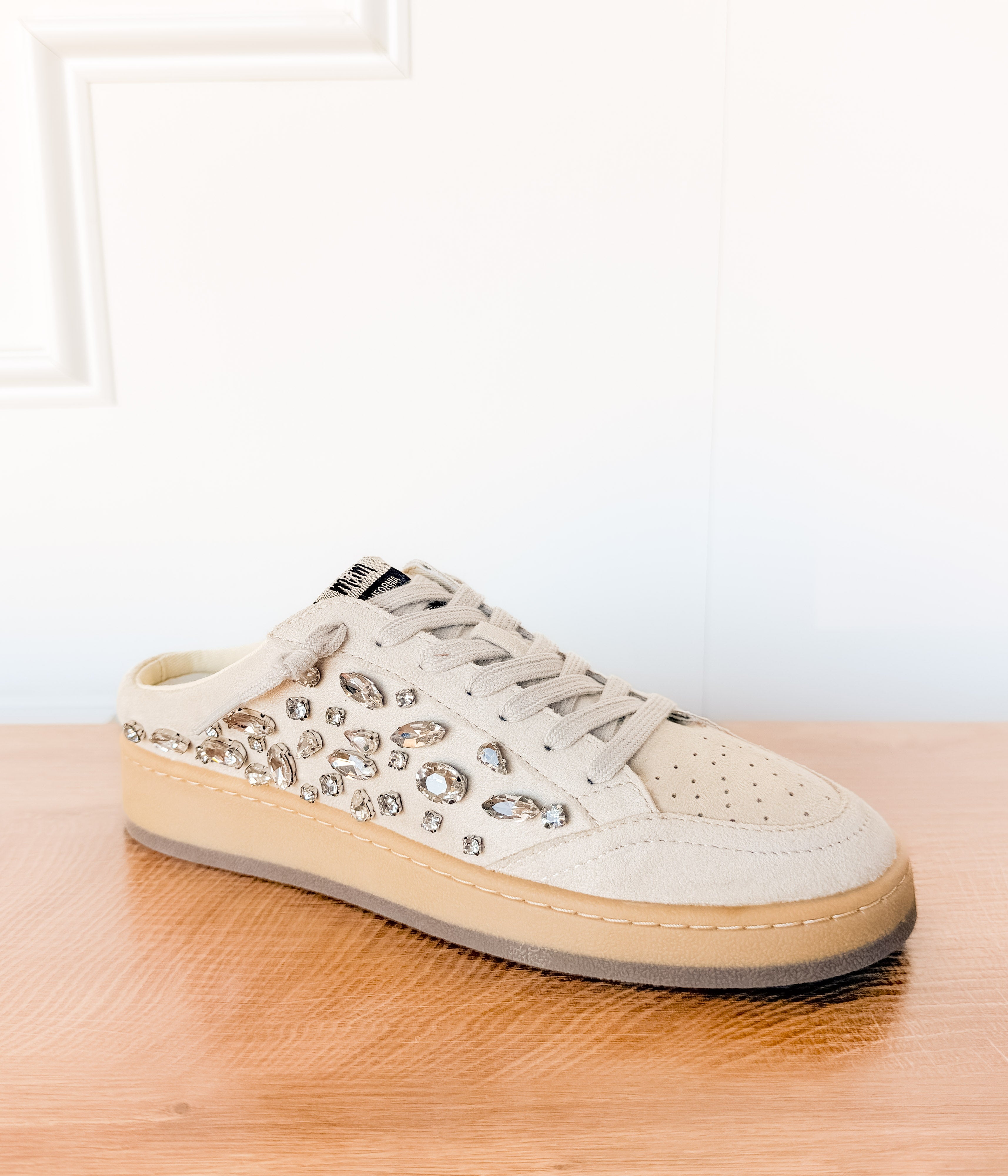 Aloka Jewel Slip On Sneaker in Off White