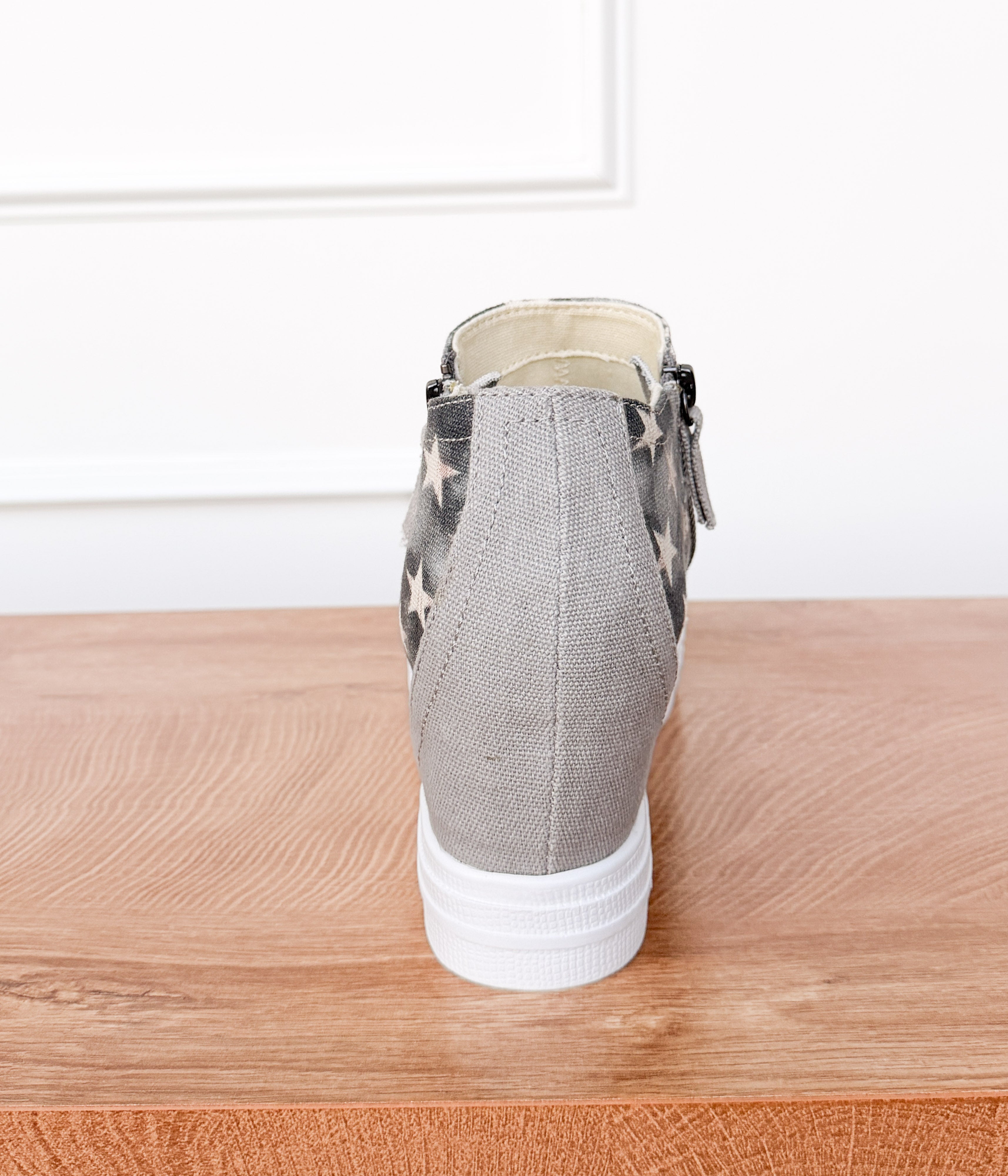 Ari Sneaker Wedge in Denim - Rural Haze