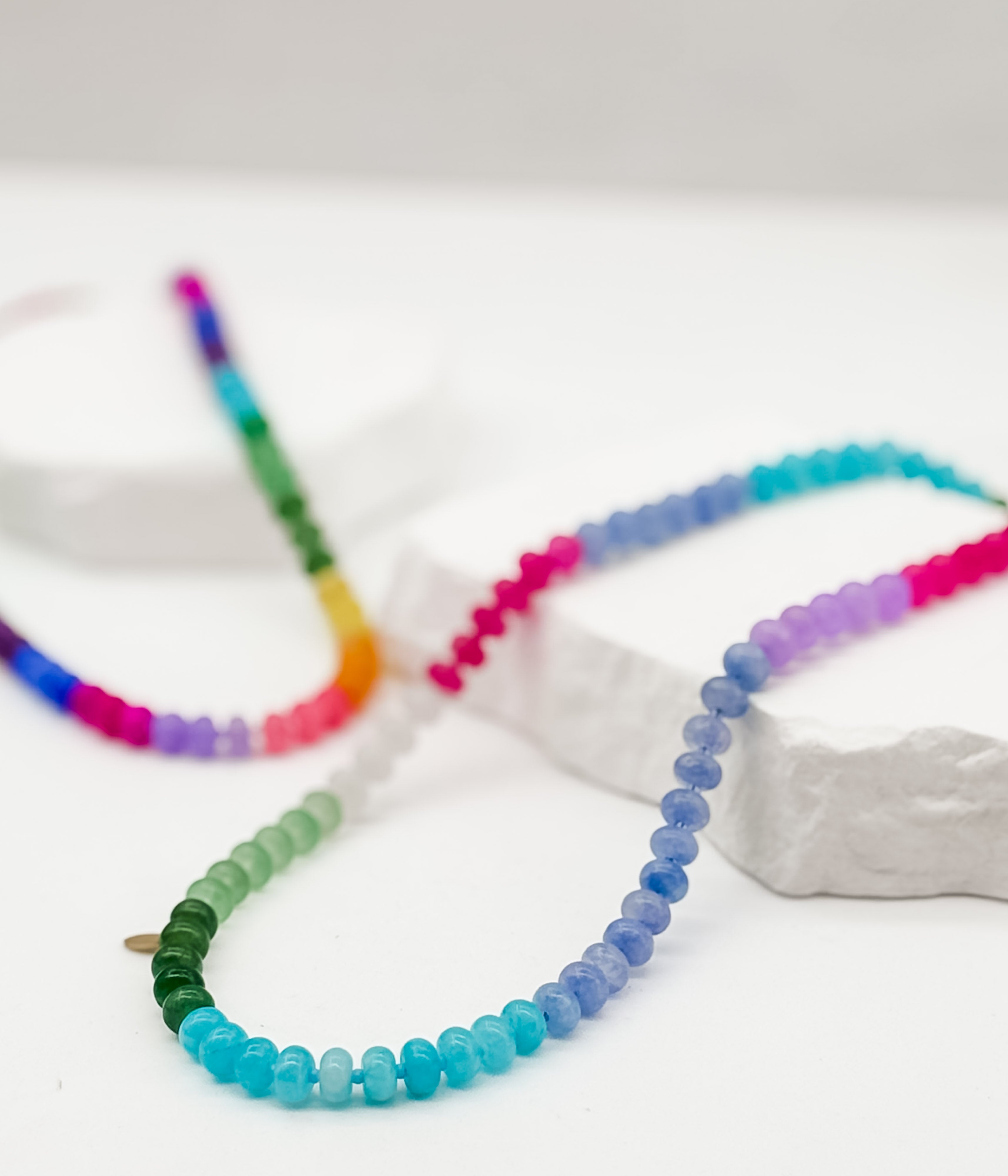 Rainbow Gemstone Beaded Necklace - Rural Haze