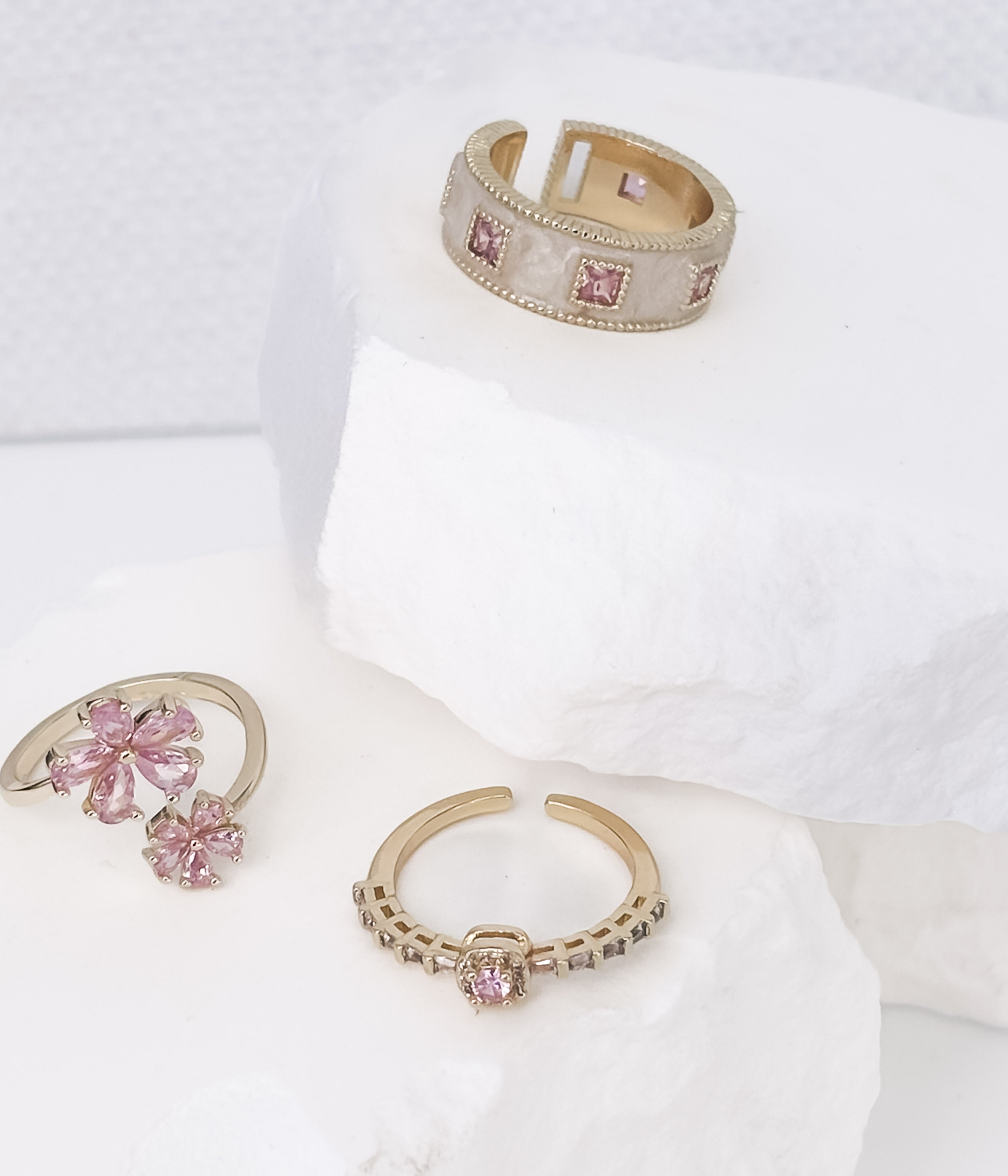 Pretty in Pink Ring Set