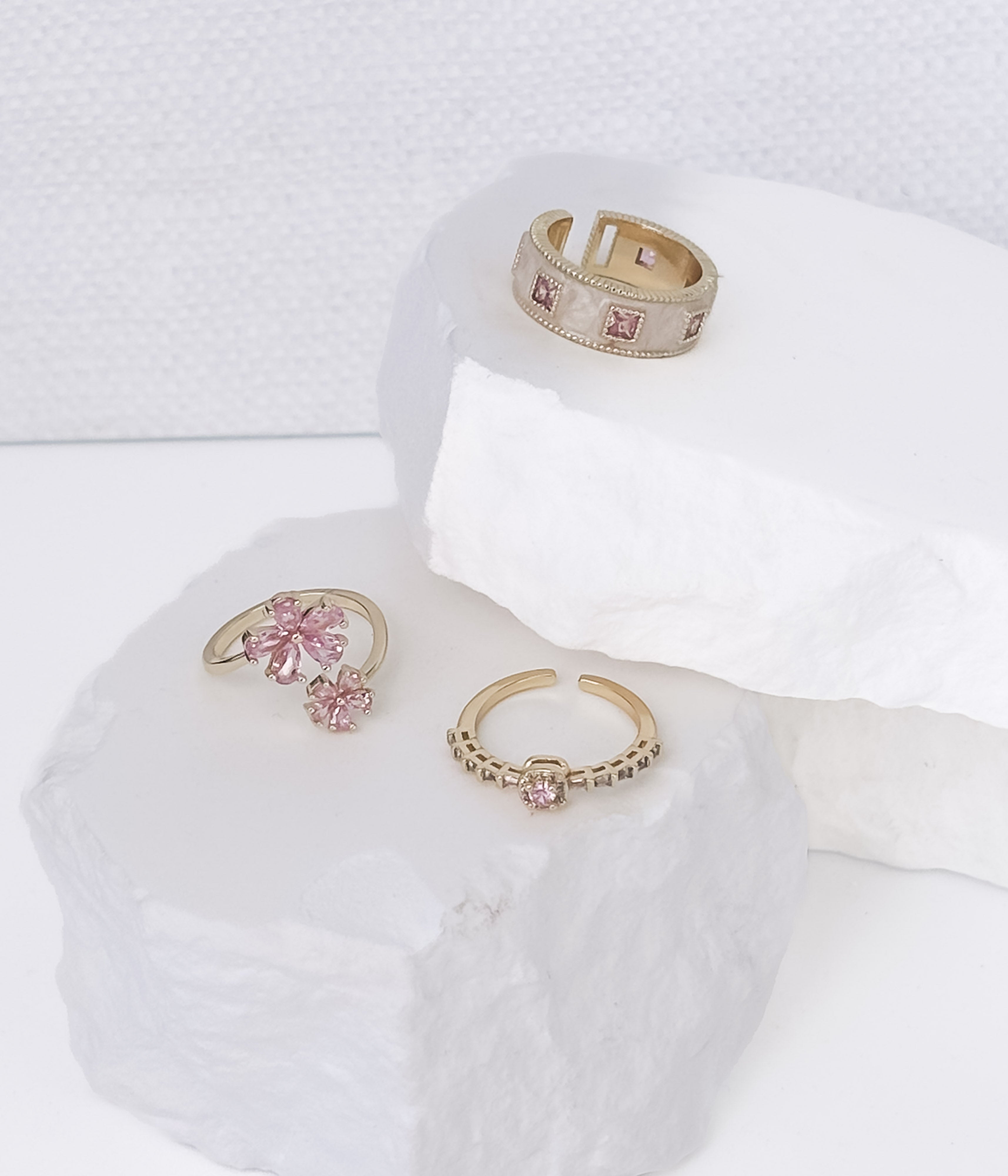 Pretty in Pink Ring Set