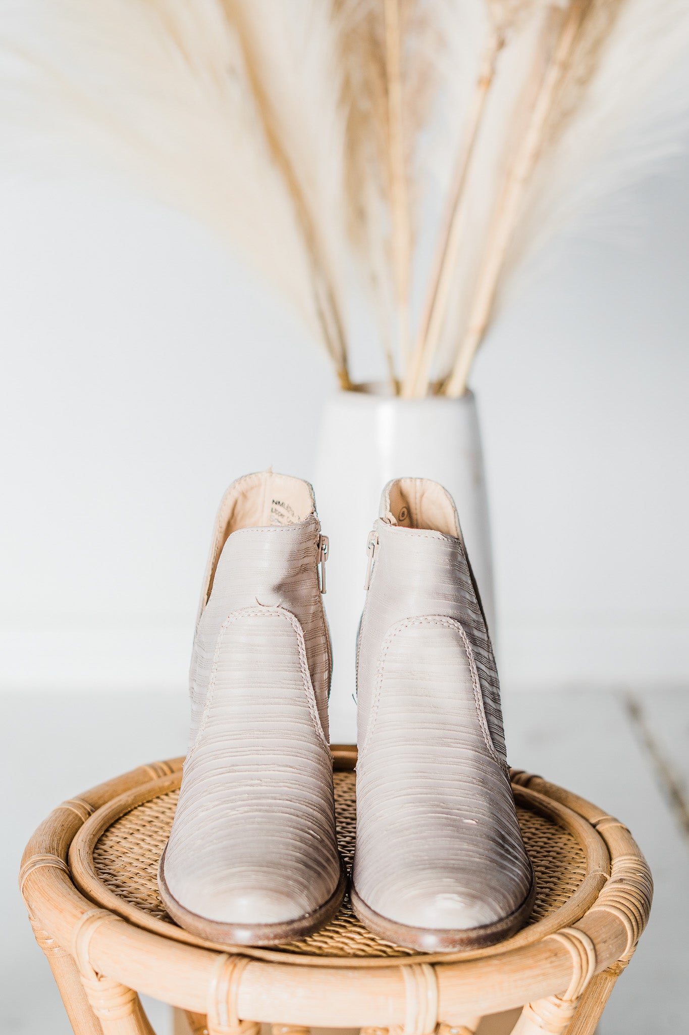 Blurred Lines Ankle Boot in Cream