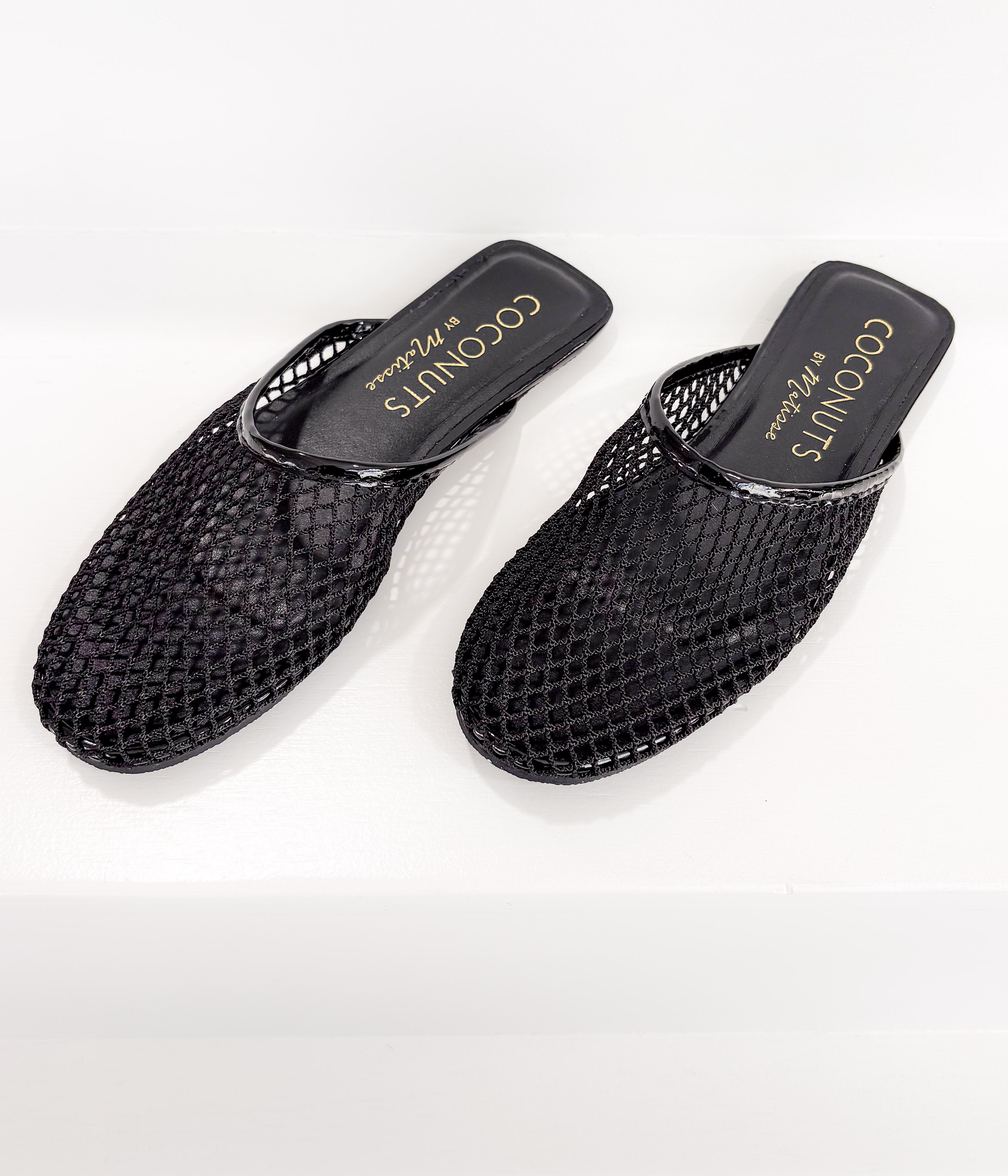 Brooklyn Flat Mule in Black - Rural Haze