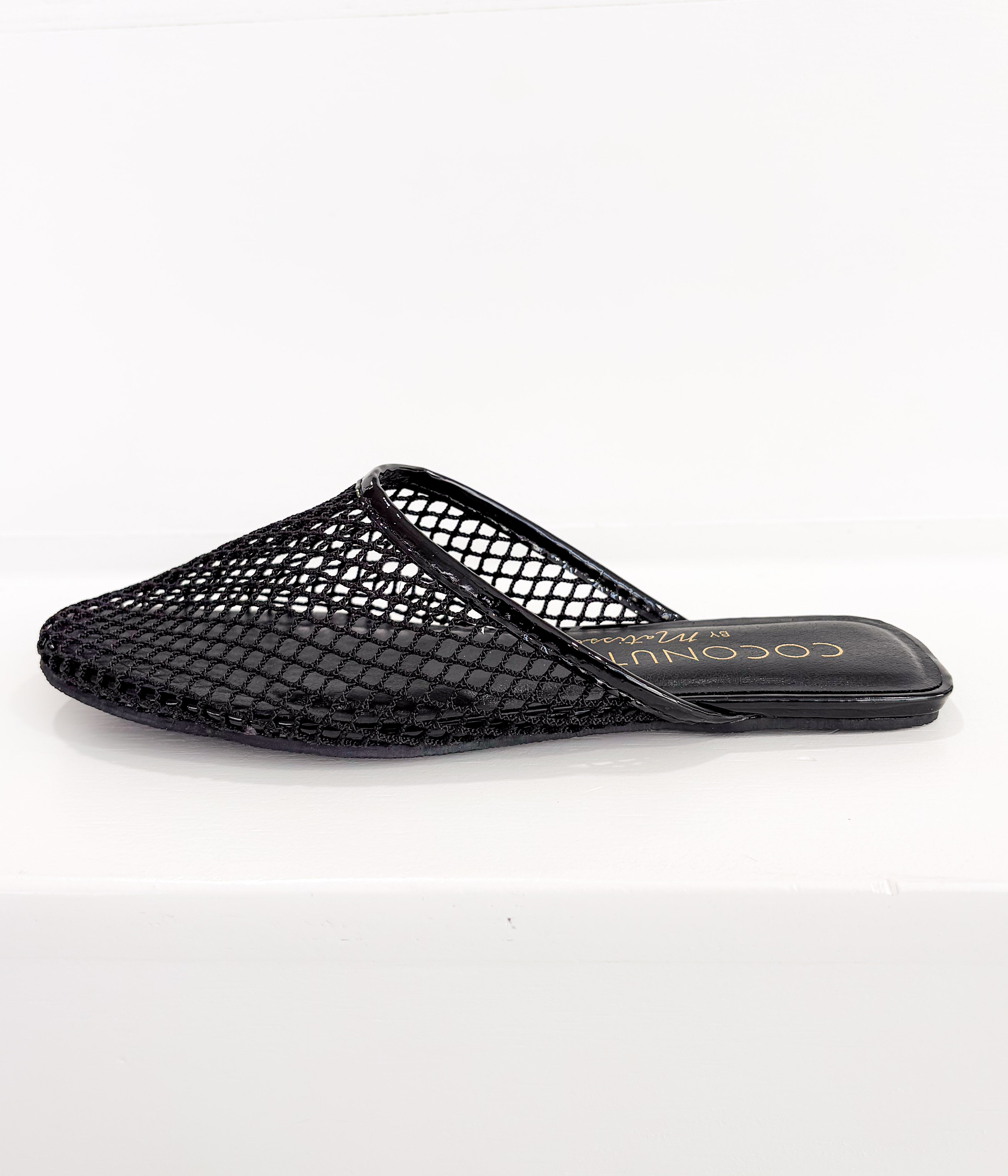 Brooklyn Flat Mule in Black - Rural Haze