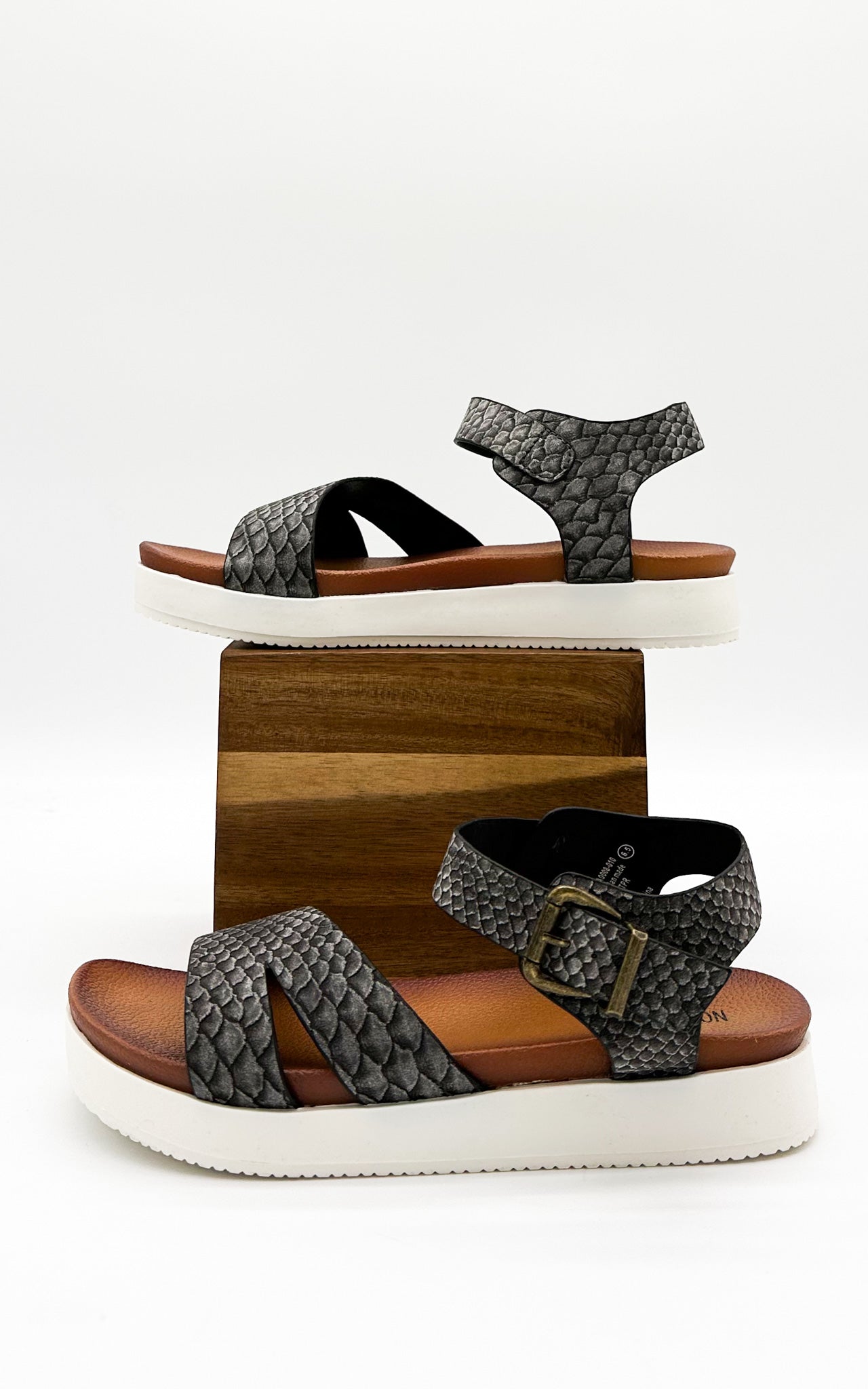 Carmel Sandals in Charcoal