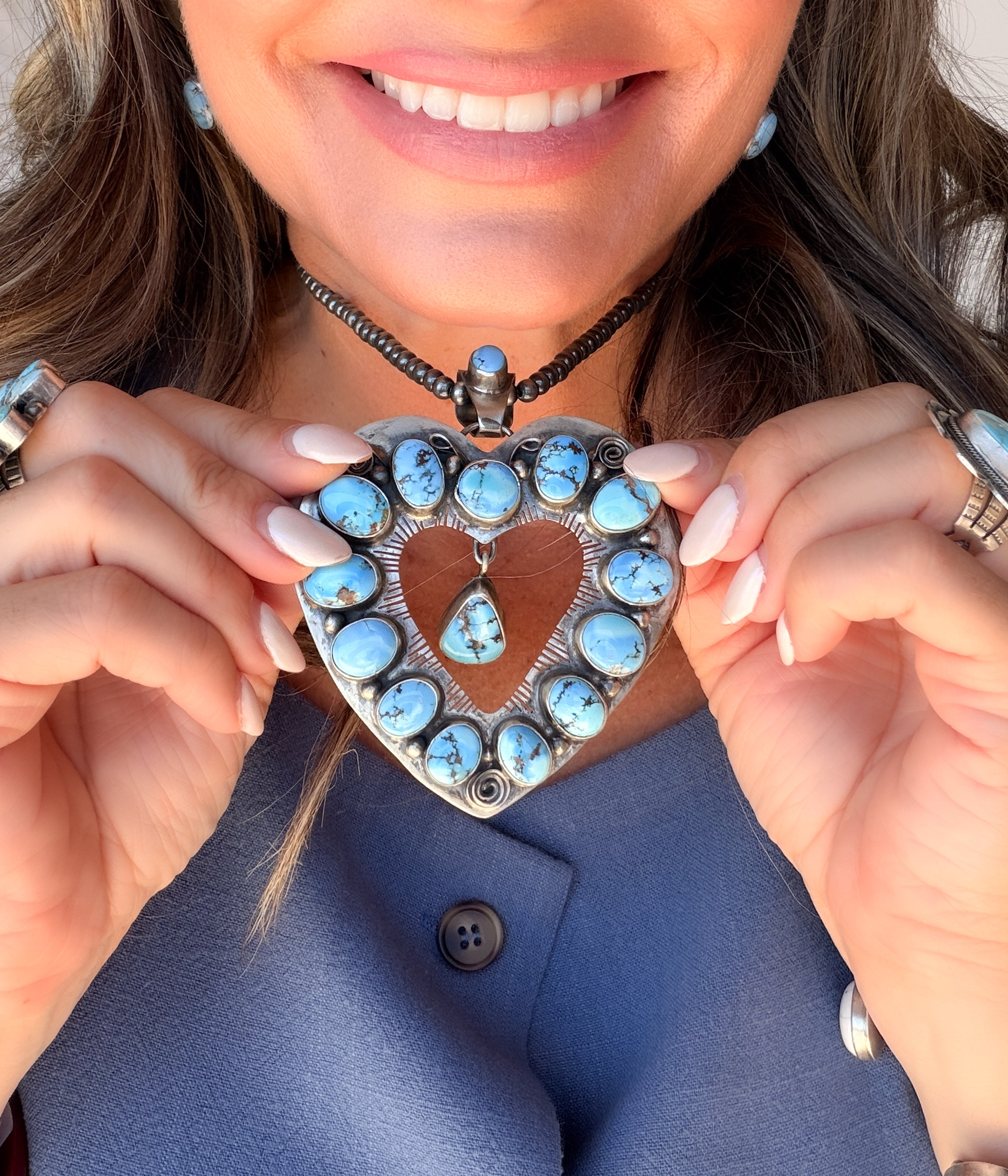 Golden Hills Heart Mega Pendant