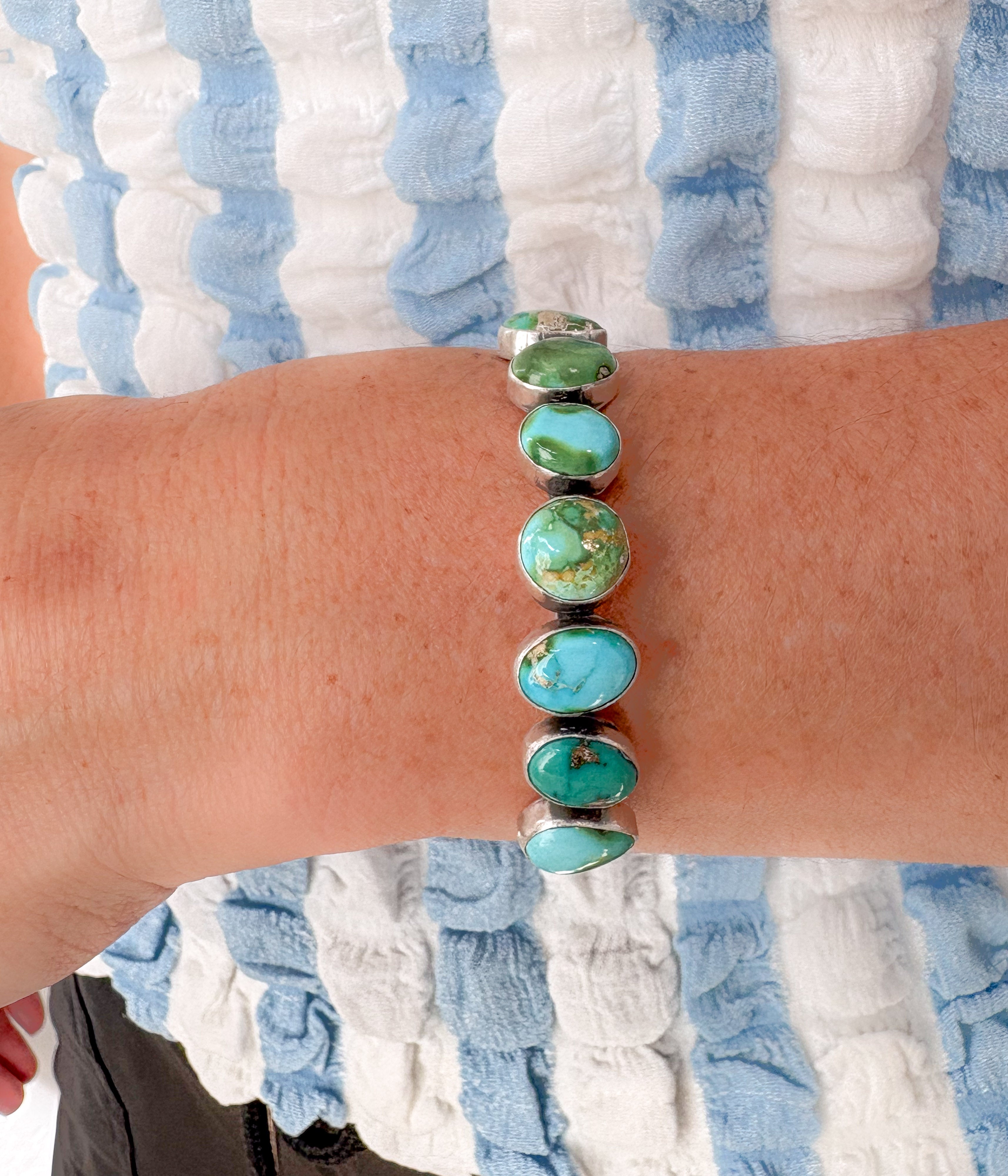 7 Stone Kingman Turquoise Cuff