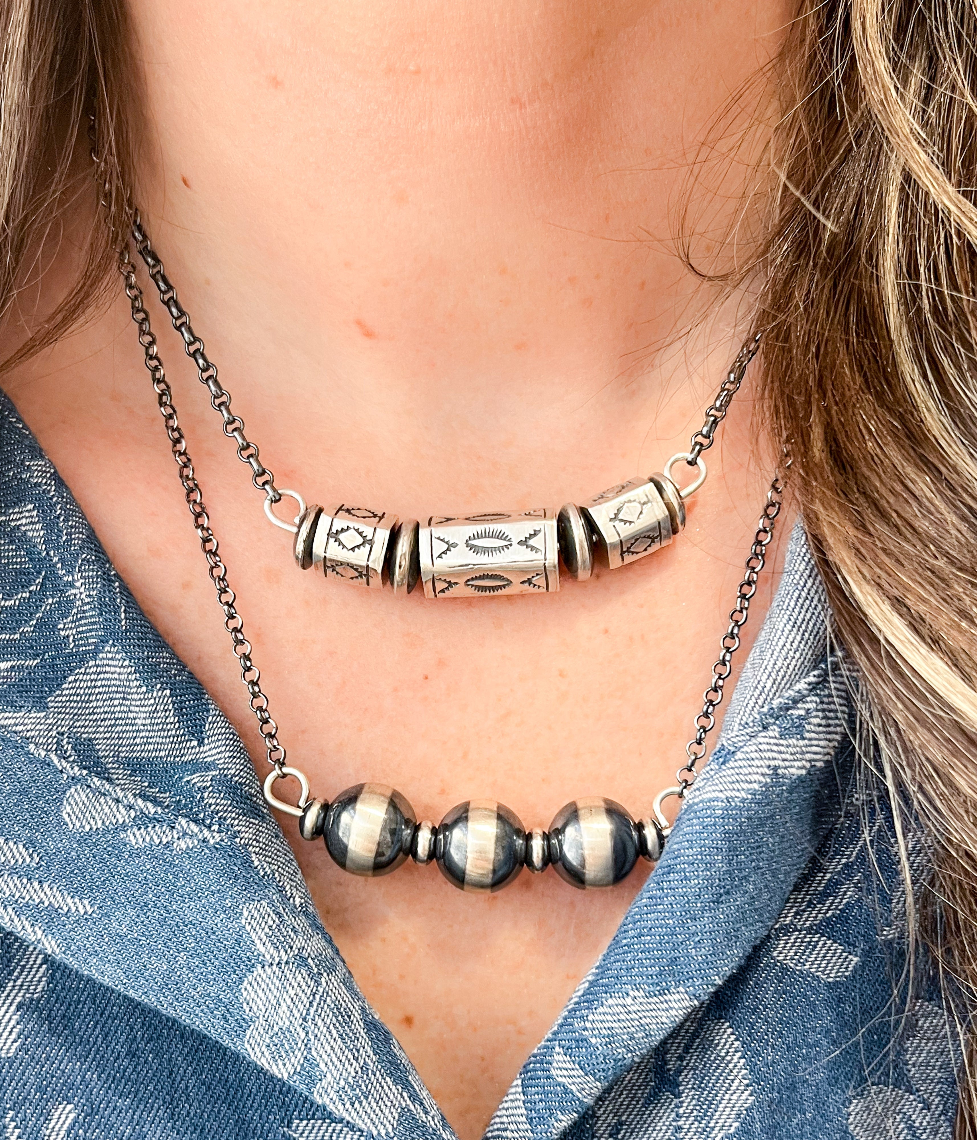 Navajo Story Bar Necklace