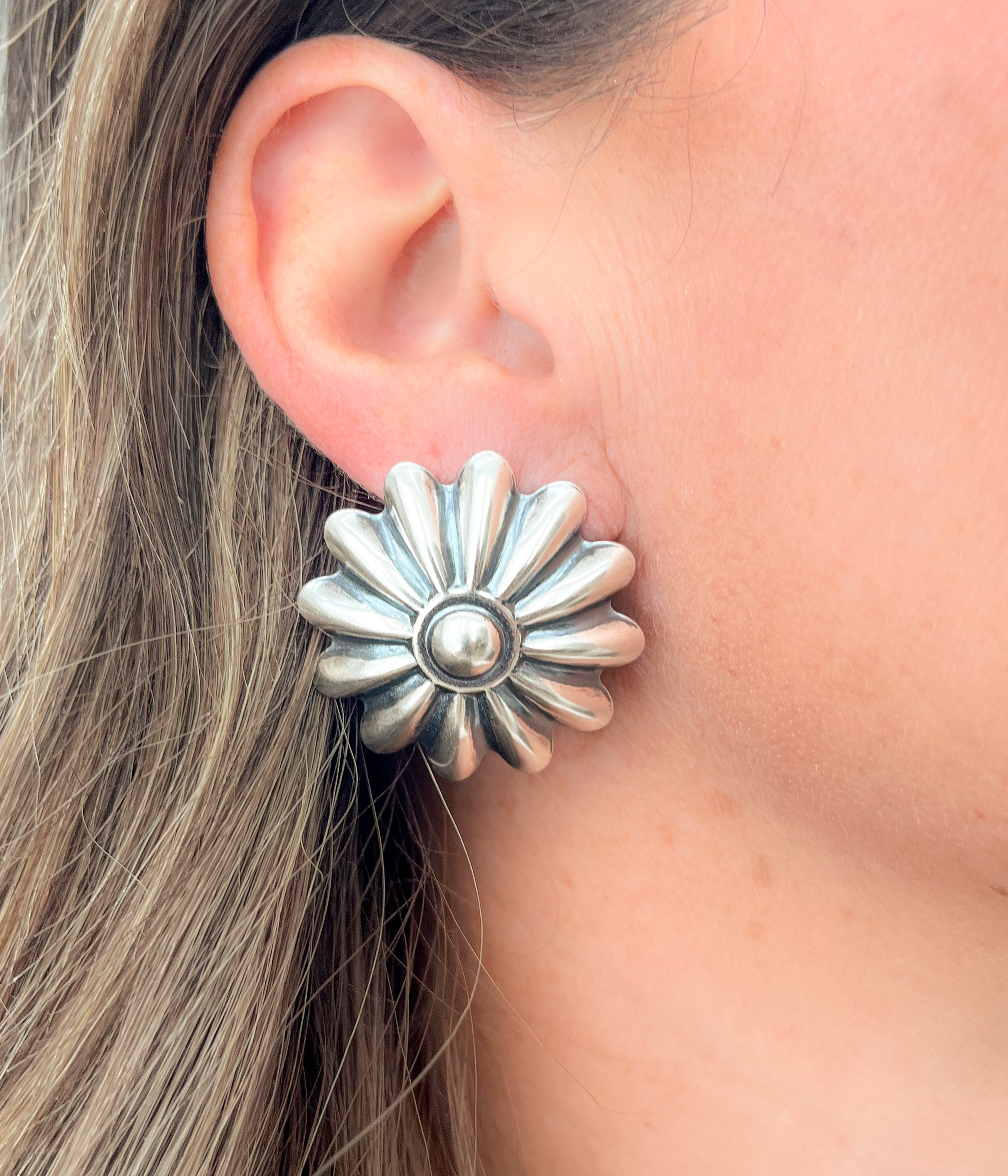 Large Concho Earrings