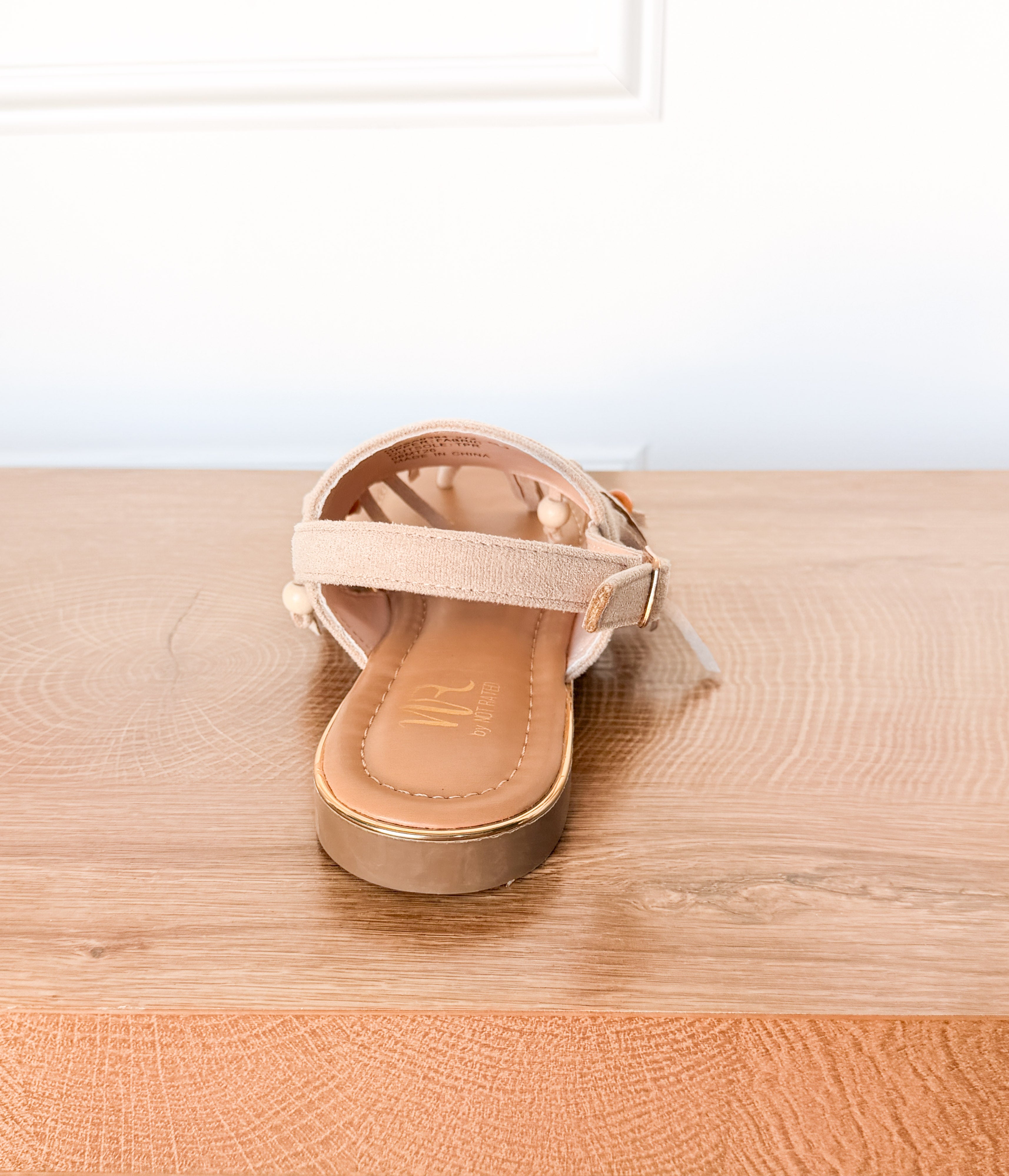 Claremont Fringe Sandal in Beige - Rural Haze